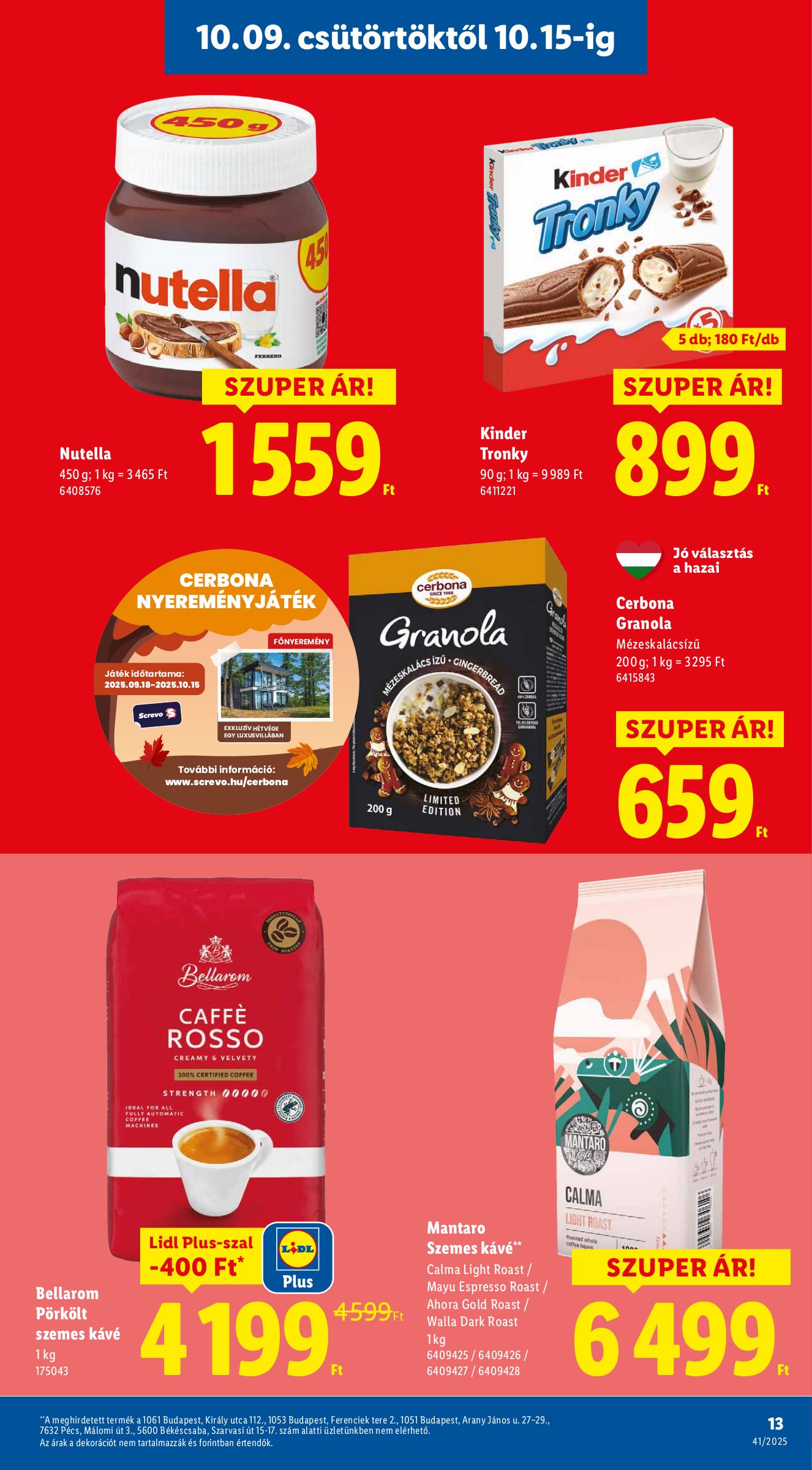 lidl - Lidl akciós újság, érvényes 10.09. - 10.15. - page: 13