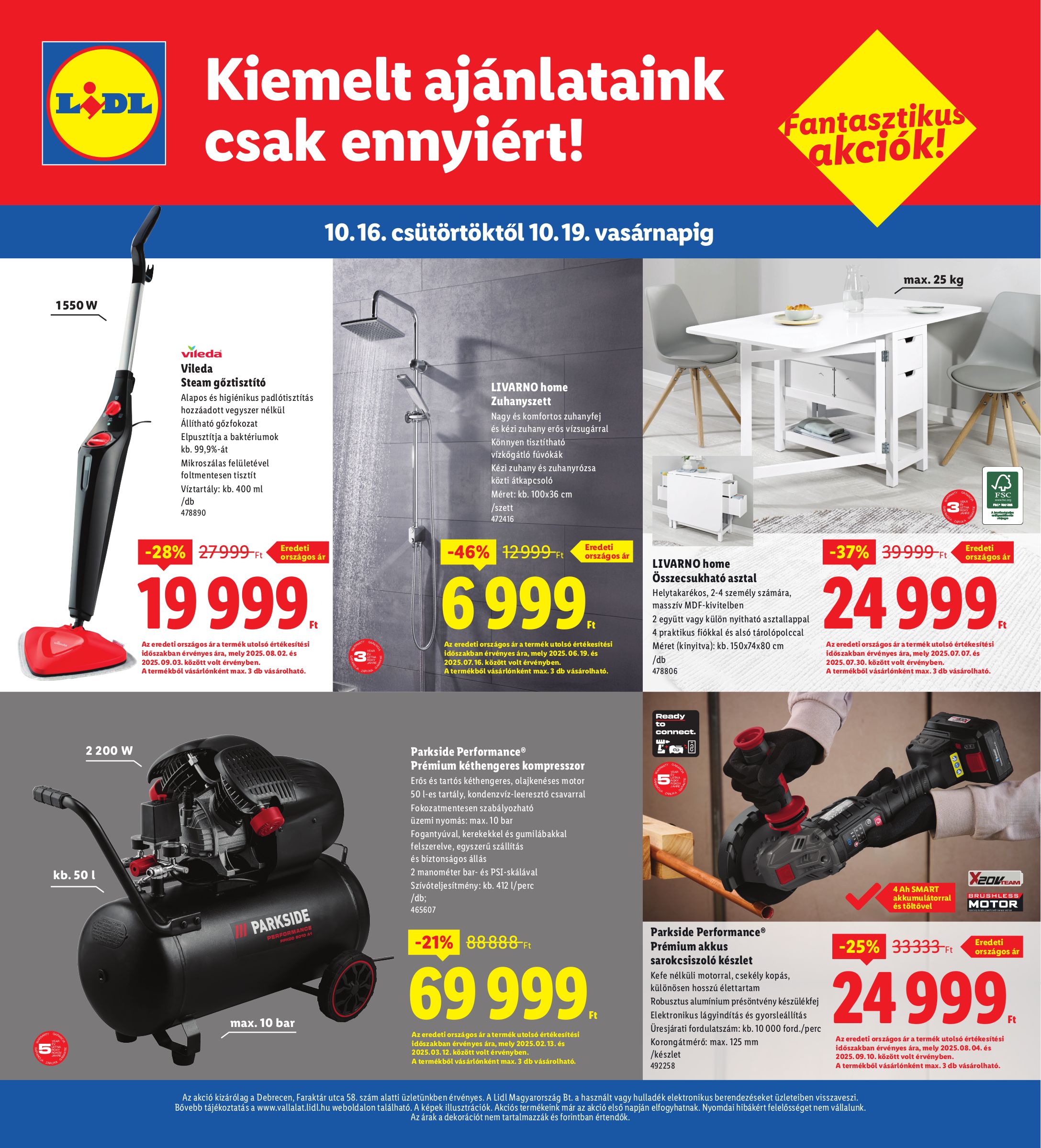 lidl - Lidl - Debrecen akciós újság, érvényes 10.16. - 10.19. - page: 4