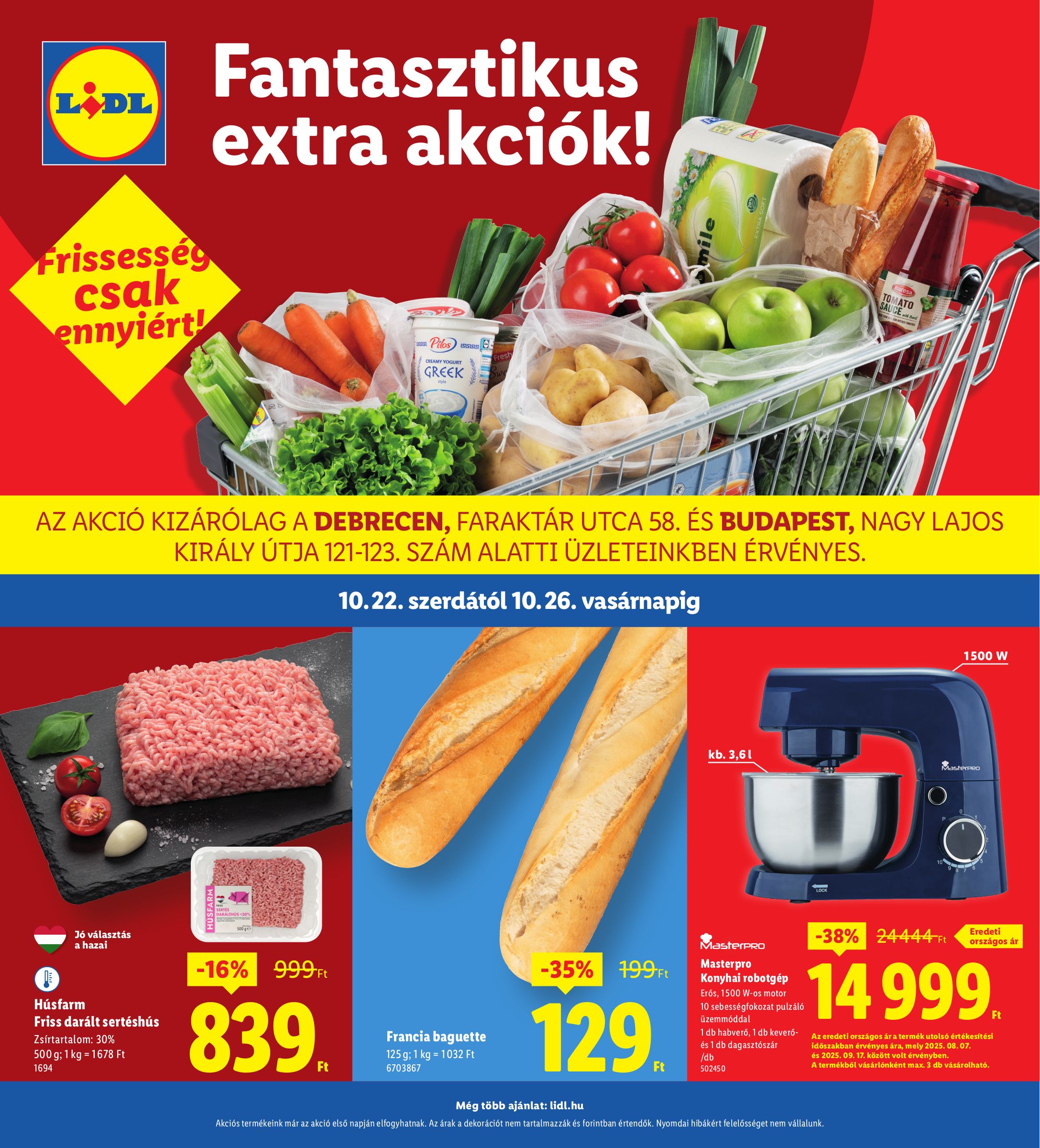 lidl - Lidl - Debrecen akciós újság, érvényes 10.22. - 10.26.