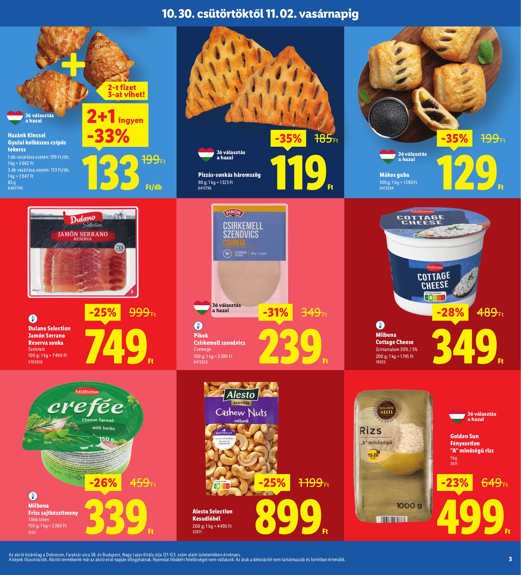 lidl - Lidl - Debrecen, Budapest akciós újság, érvényes 10.30. - 11.02. - page: 3