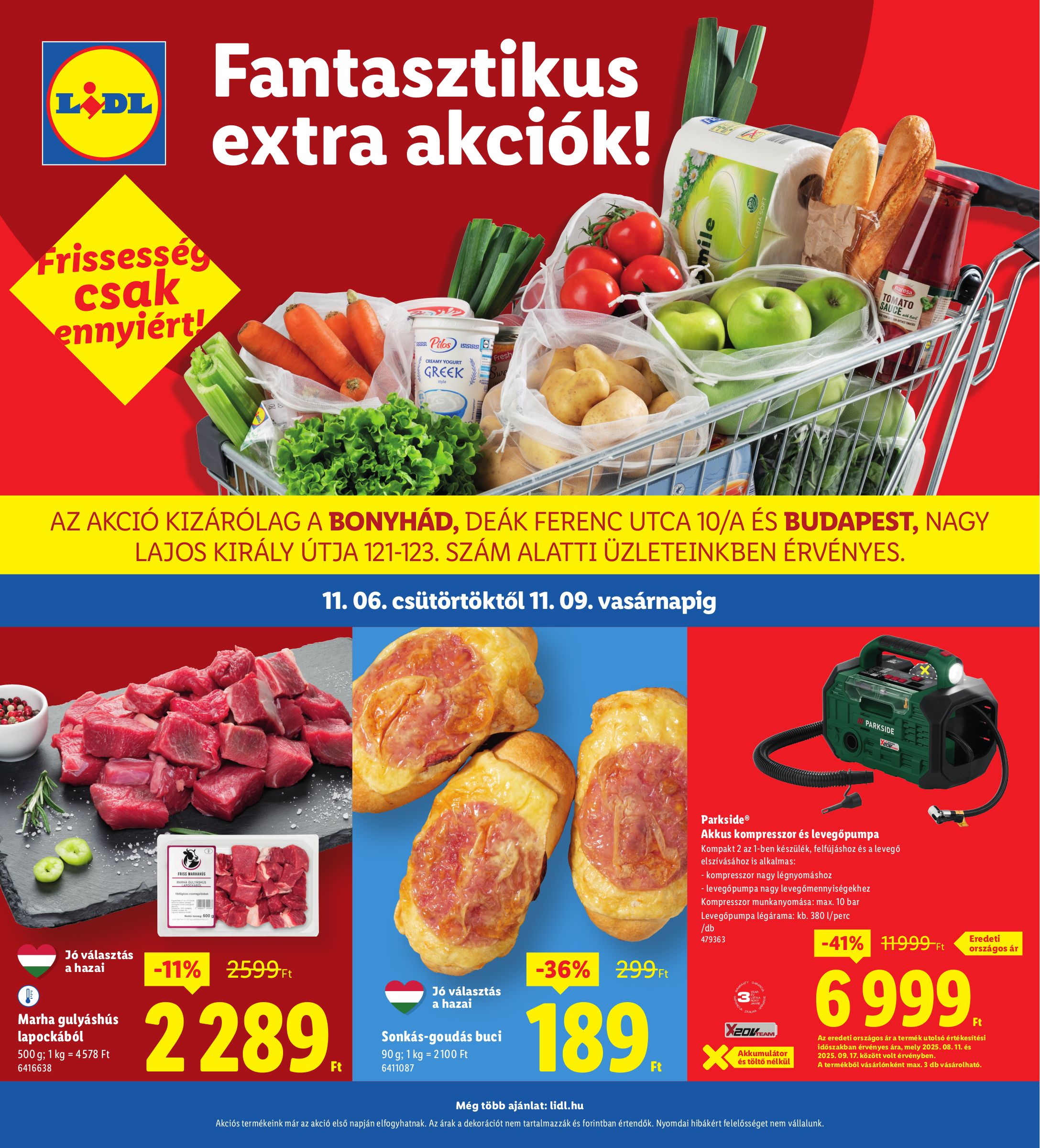 lidl - Lidl - Bonyhád, Budapest akciós újság, érvényes 11.06. - 11.09.