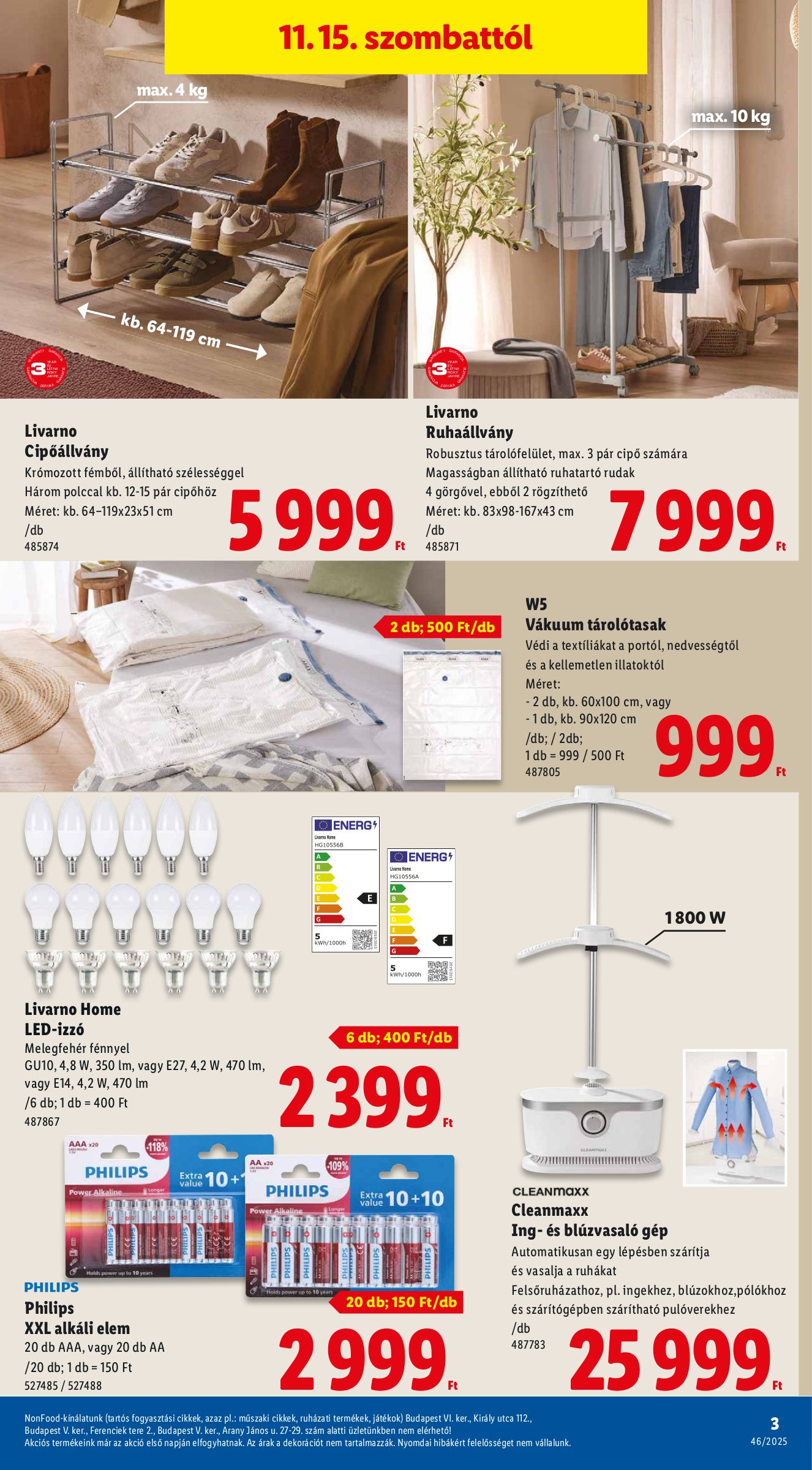 lidl - Lidl - Nonfood akciós újság, érvényes 11.13. - 11.19. - page: 3