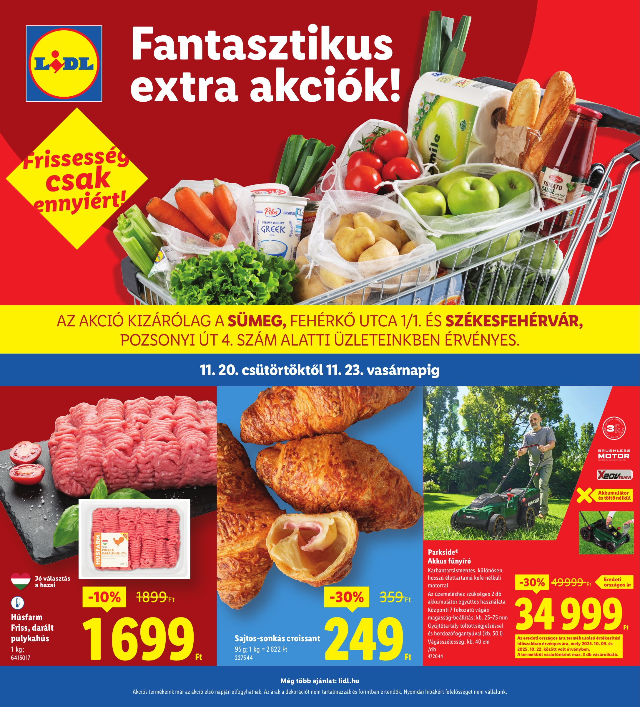 lidl - Lidl - Sümeg, Székesfehérvár akciós újság, érvényes 11.20. - 11.23.