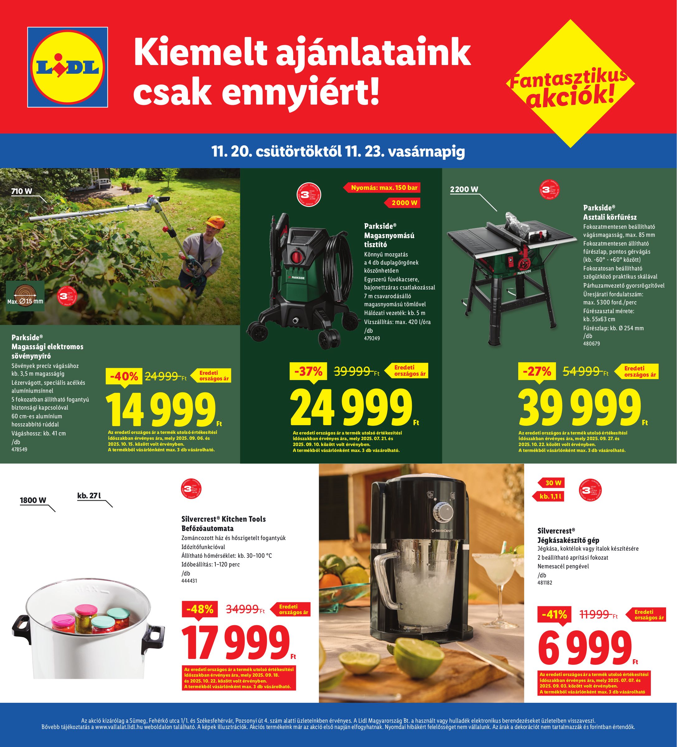 lidl - Lidl - Sümeg, Székesfehérvár akciós újság, érvényes 11.20. - 11.23. - page: 4