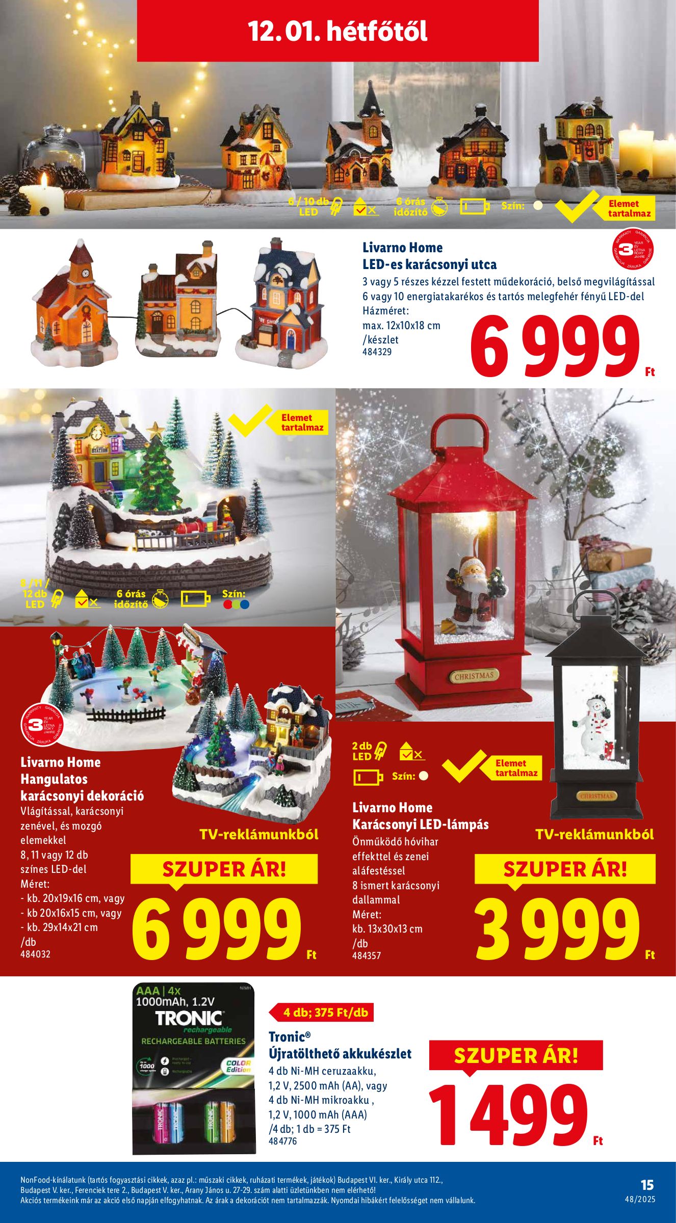 lidl - Lidl - Non food akciós újság, érvényes 11.27. - 12.03. - page: 15