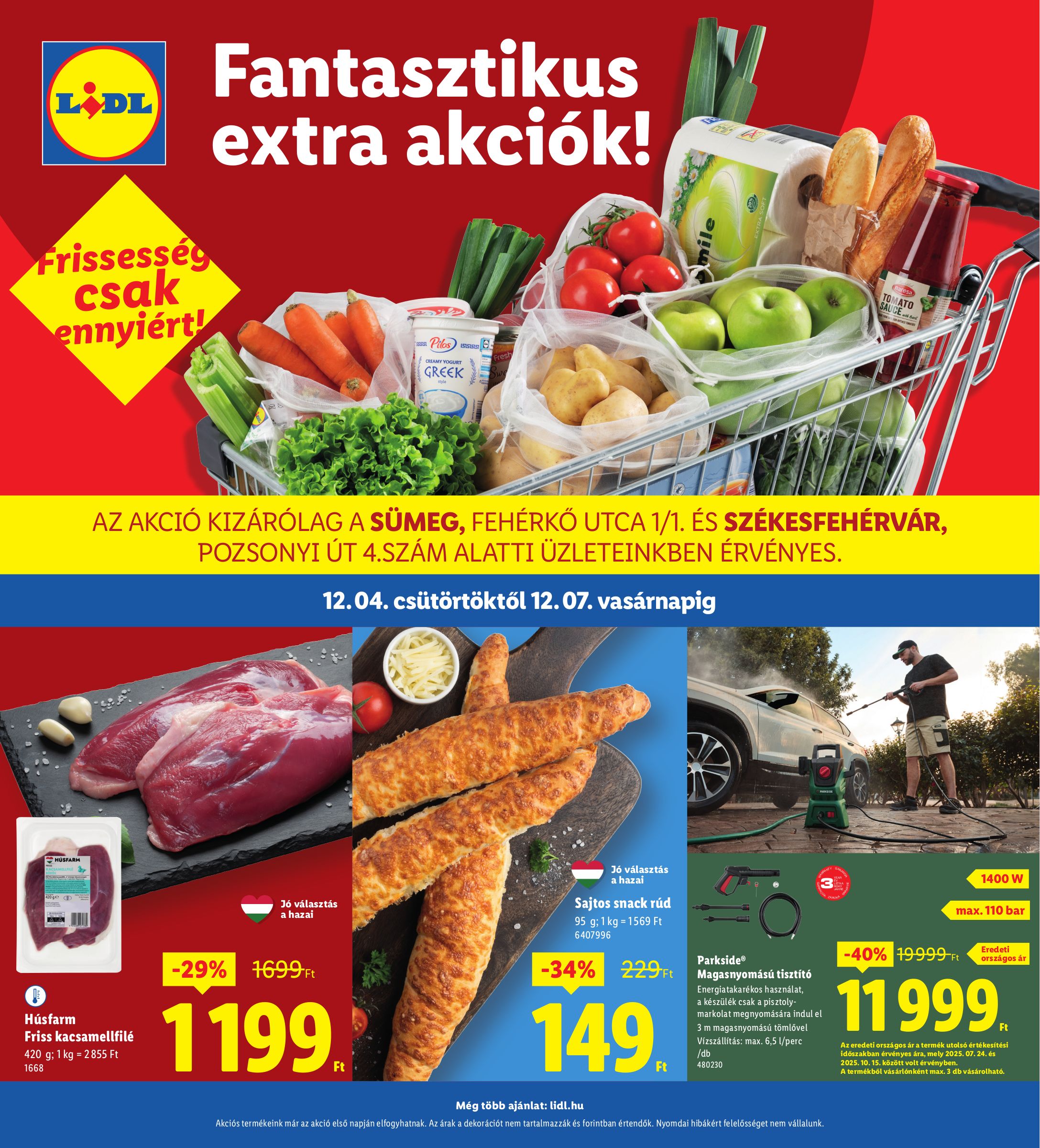 lidl - Lidl - Sümeg, Székesfehérvár akciós újság, érvényes 12.04. - 12.07.