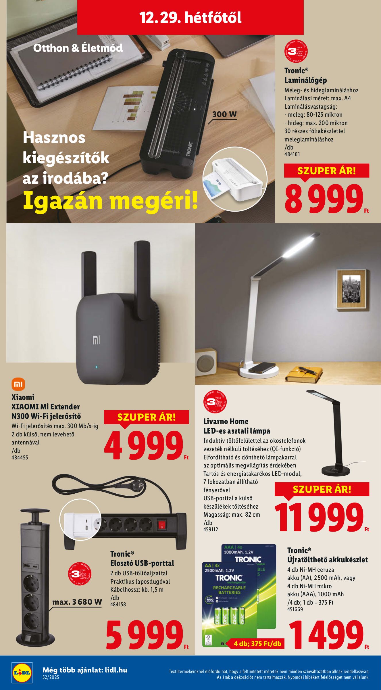 lidl - Lidl - Nonfood akciós újság, érvényes 12.27. - 12.31. - page: 22