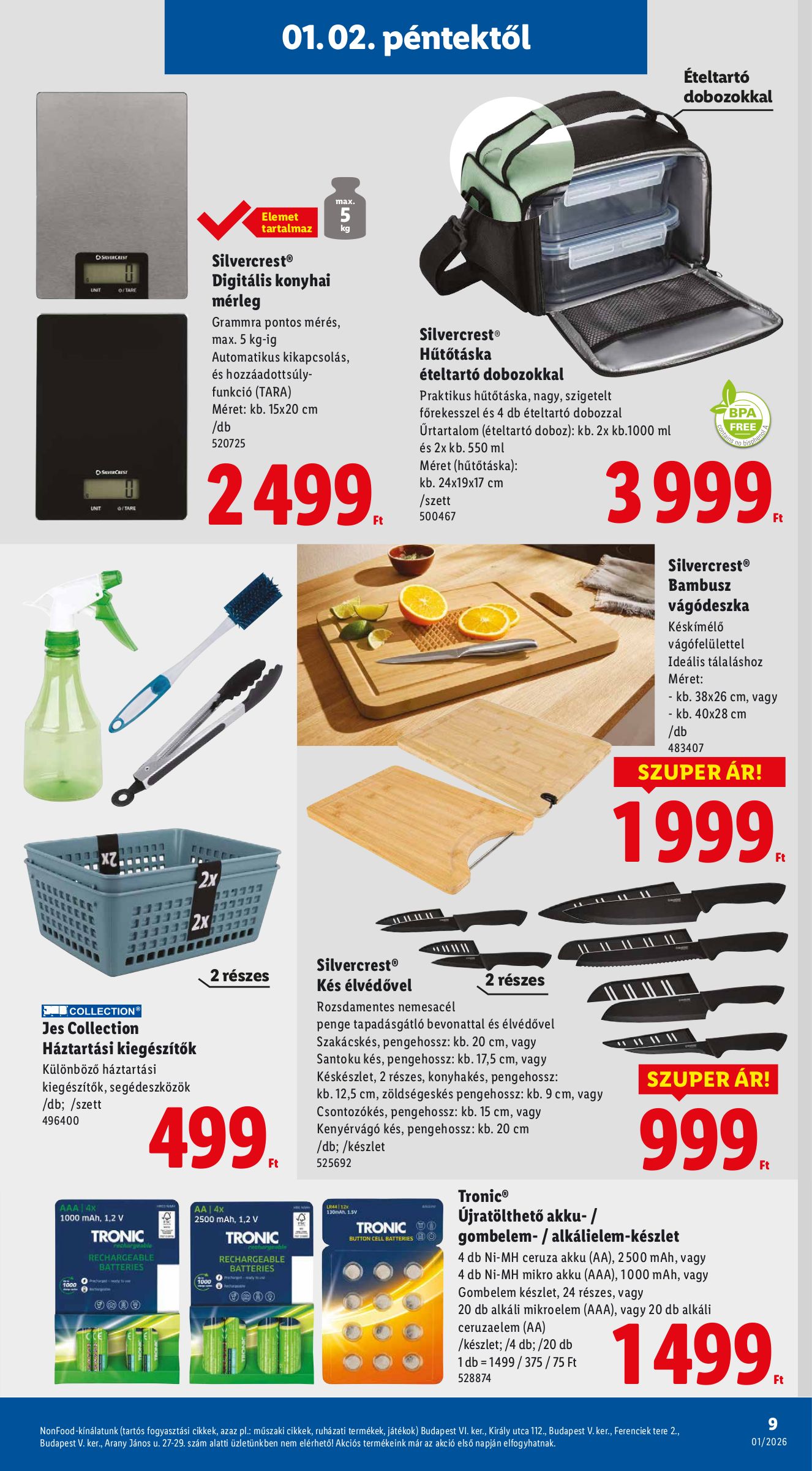 lidl - Lidl - Nonfood akciós újság, érvényes 01.02. - 01.07. - page: 9