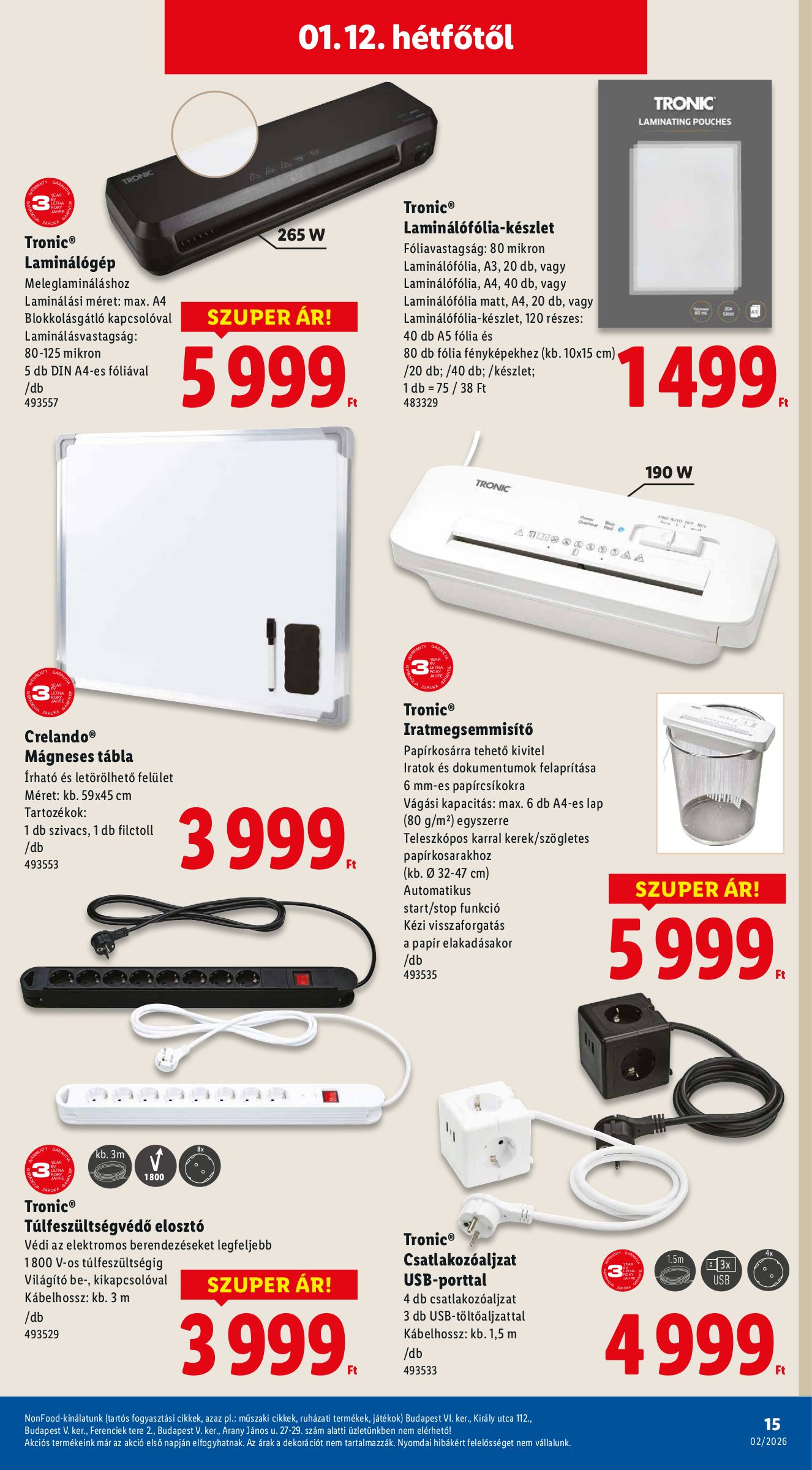 lidl - Lidl - Nonfood akciós újság, érvényes 01.08. - 01.14. - page: 15