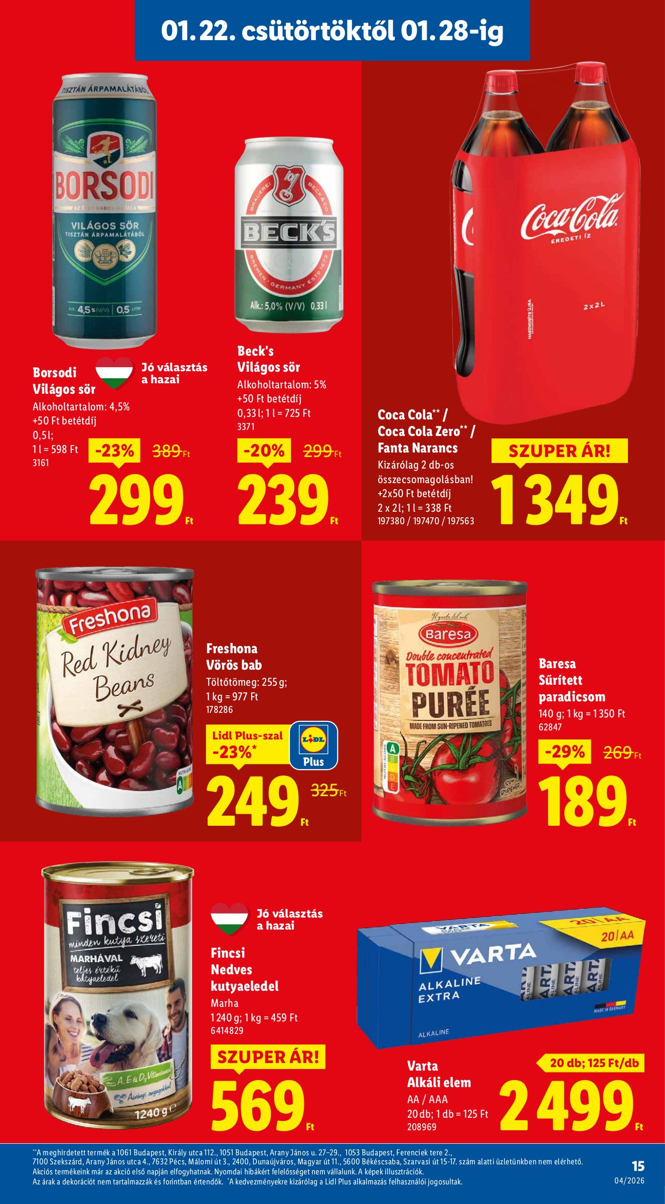 lidl - Lidl akciós újság, érvényes 01.22. - 01.28. - page: 15