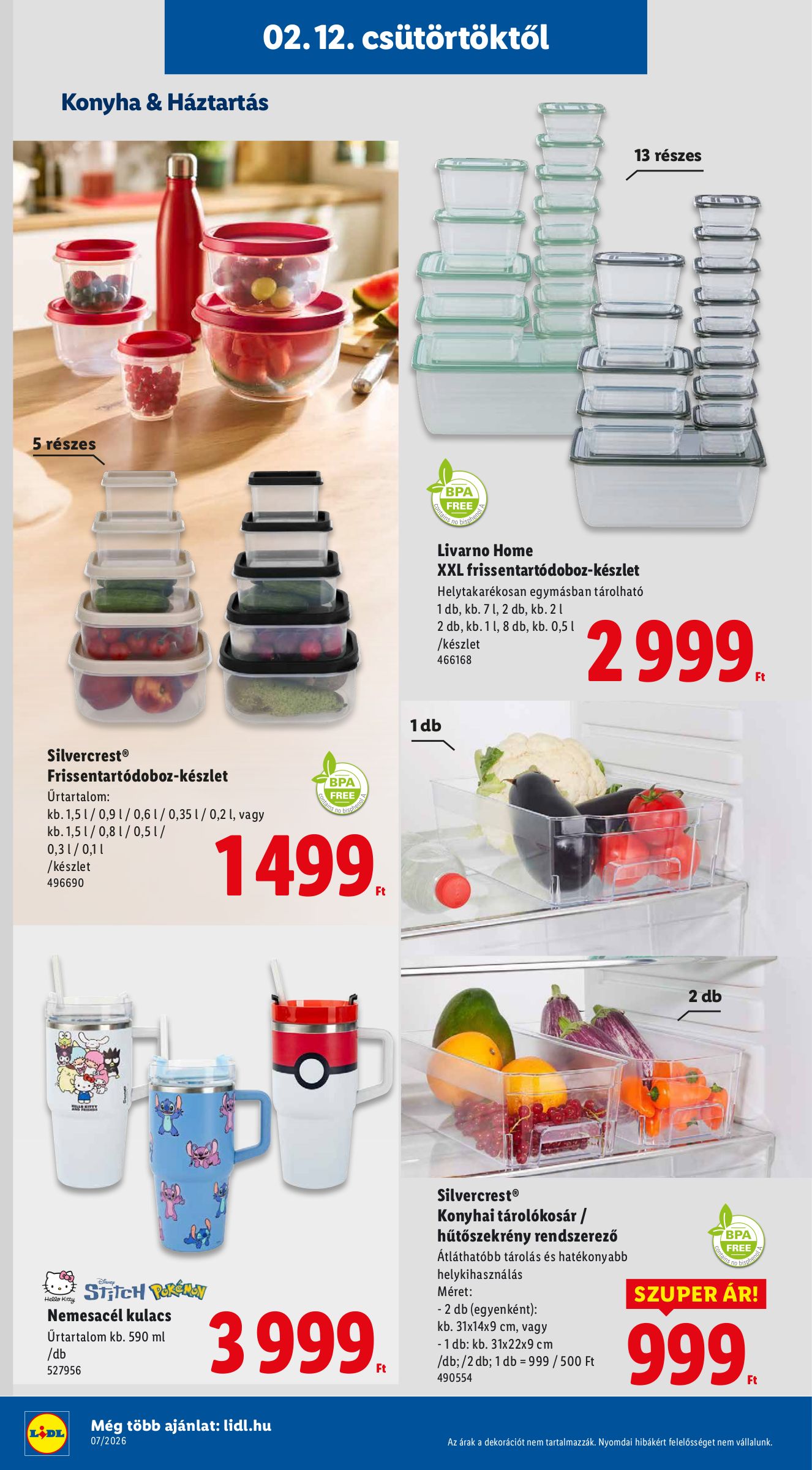 lidl - Lidl - Nonfood akciós újság, érvényes 2026.02.12. - 2026.02.18. - page: 8