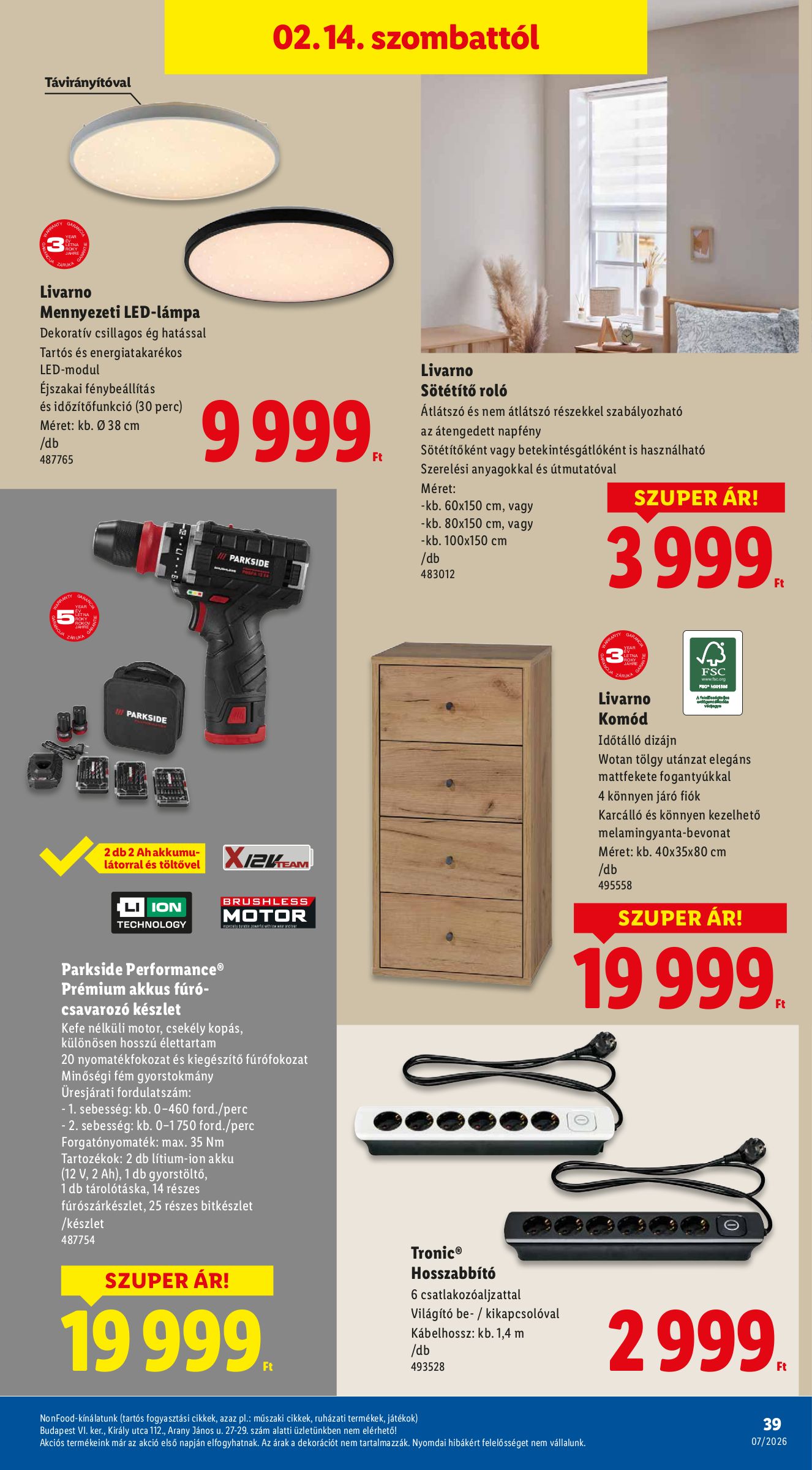 lidl - Lidl akciós újság, érvényes 2026.02.12. - 2026.02.18. - page: 39