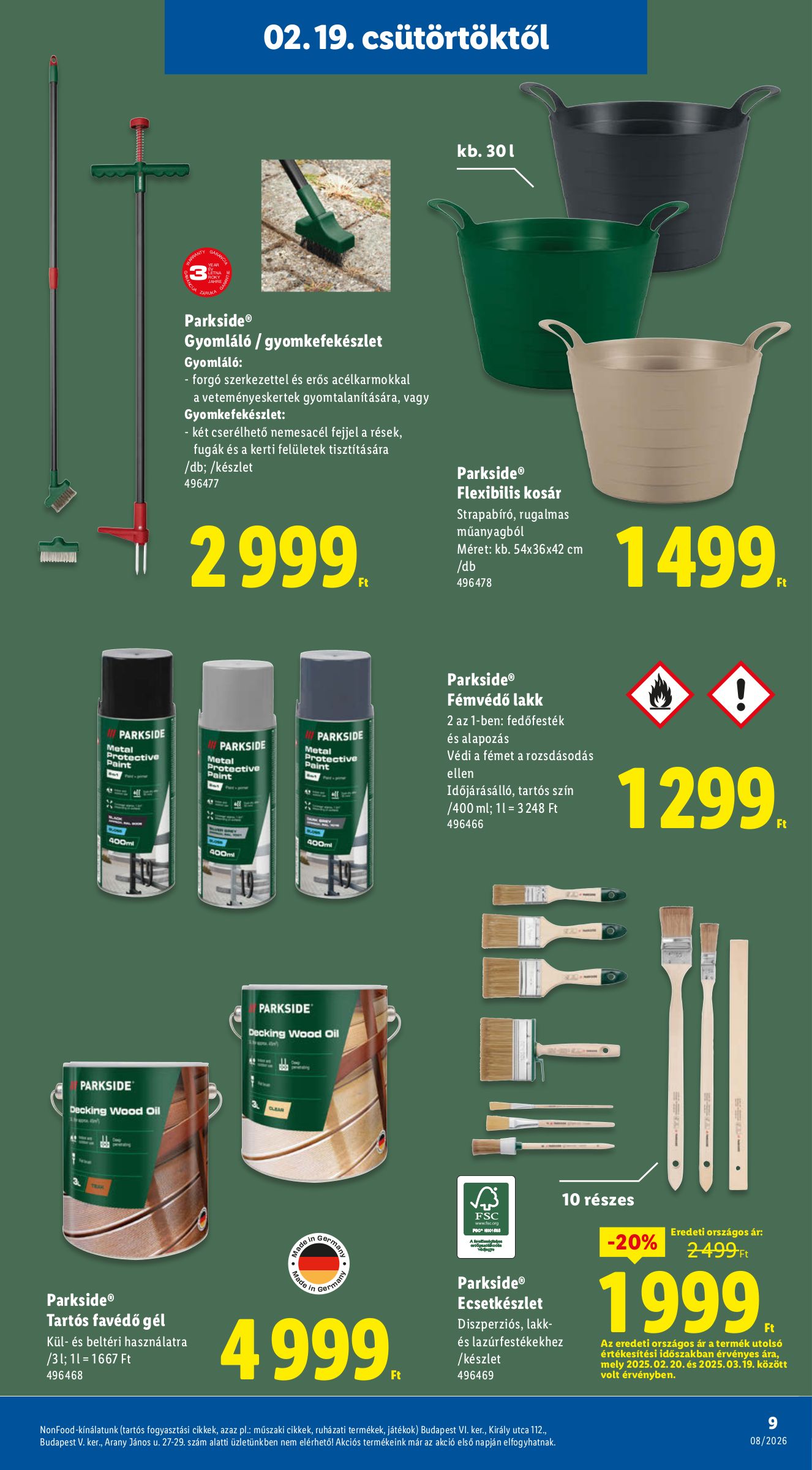 lidl - Lidl - Nonfood akciós újság, érvényes 2026.02.19. - 2026.02.25. - page: 9