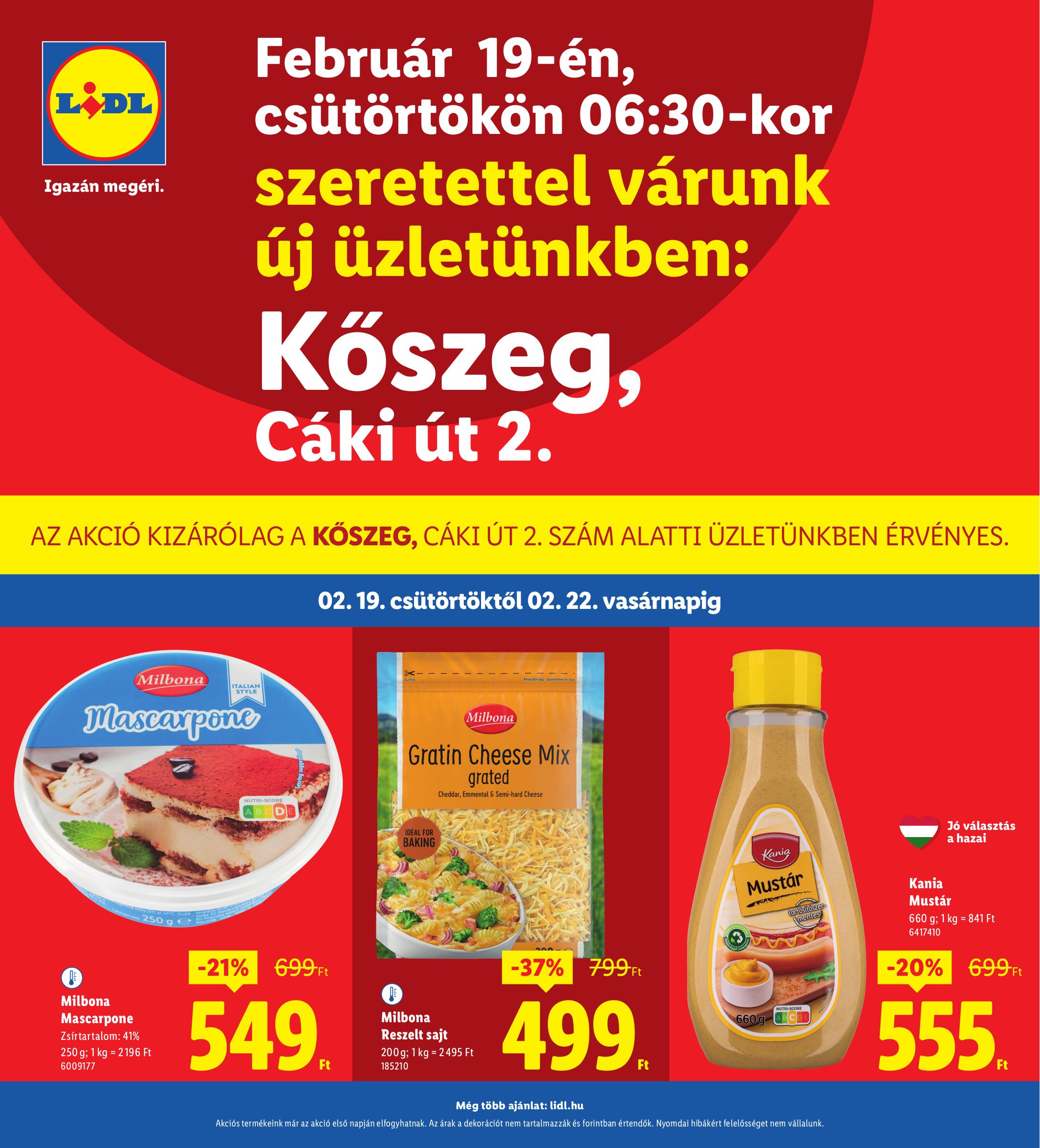 lidl - Lidl - Kőszeg akciós újság, érvényes 2026.02.19. - 2026.02.22.