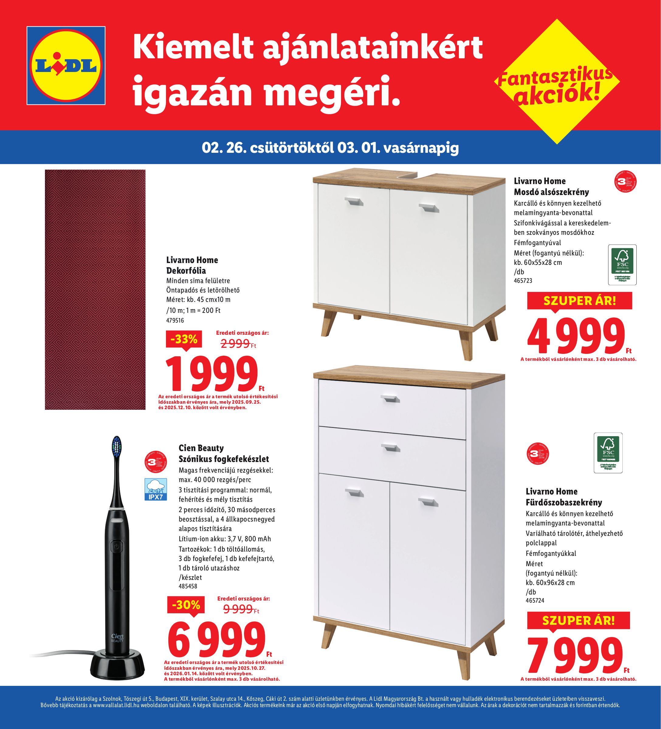 lidl - Lidl - Szolnok, Budapest, Köszeg akciós újság, érvényes 2026.02.26. - 2026.03.01. - page: 4