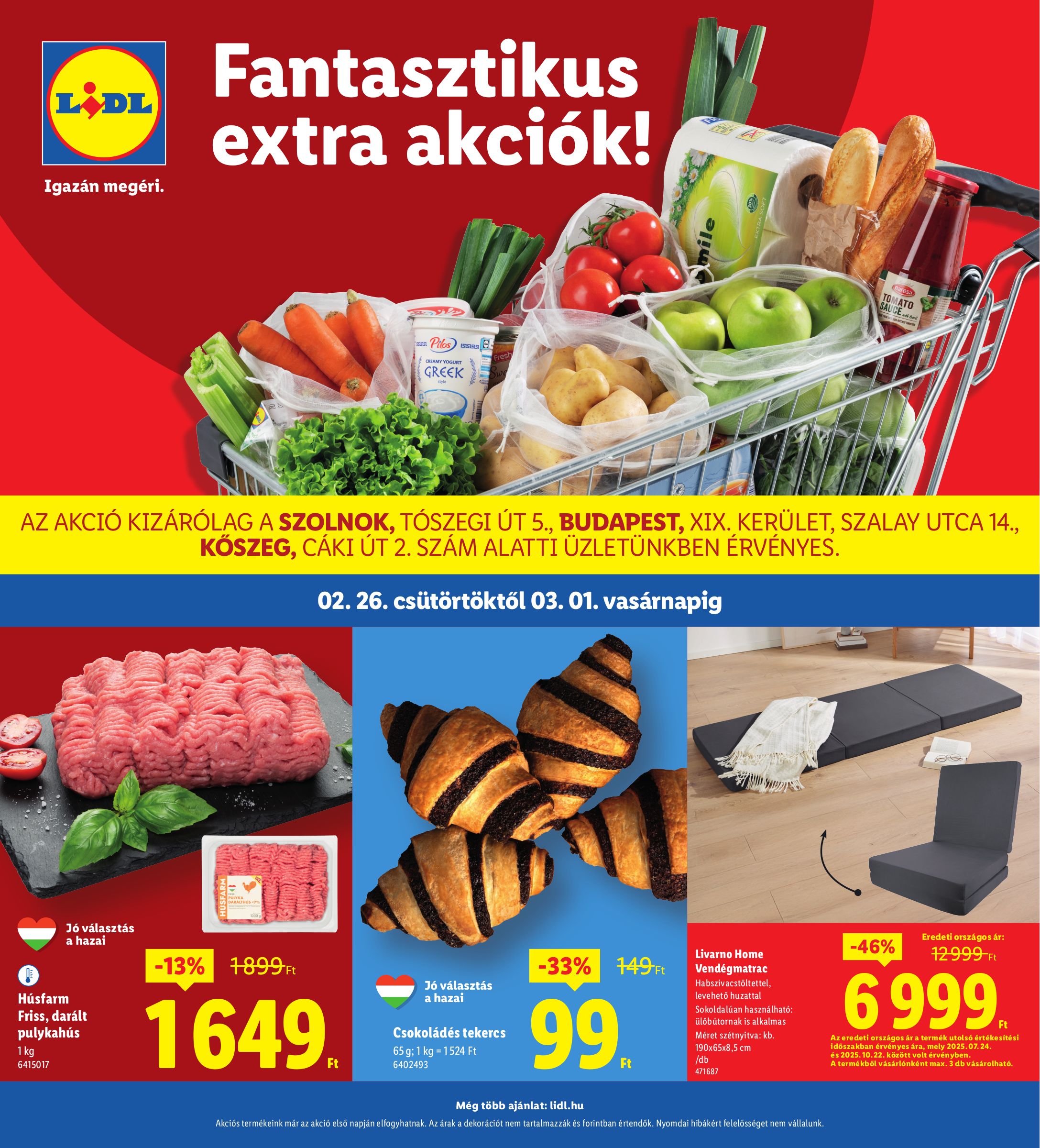 lidl - Lidl - Szolnok, Budapest, Köszeg akciós újság, érvényes 2026.02.26. - 2026.03.01.