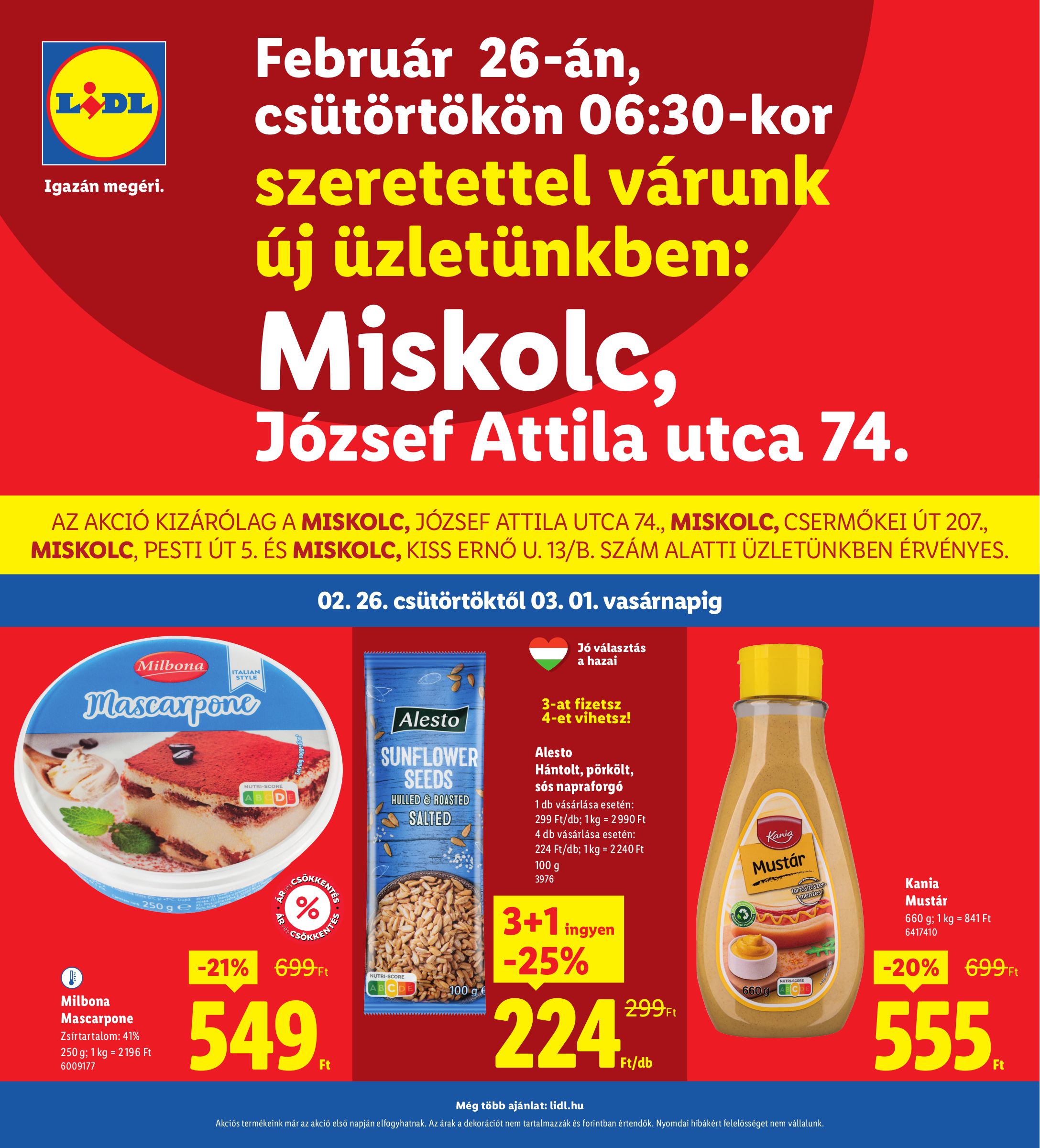 lidl - Lidl - Miskolc akciós újság, érvényes 2026.02.26. - 2026.03.01.