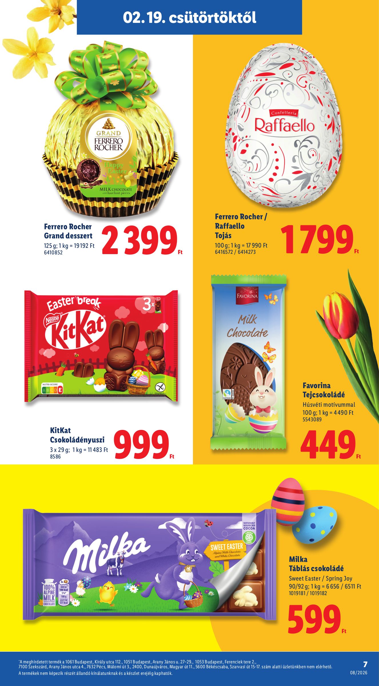 lidl - Lidl - A húsvétot megédesíteni akciós újság, érvényes 2026.02.19. - 2026.03.31. - page: 7