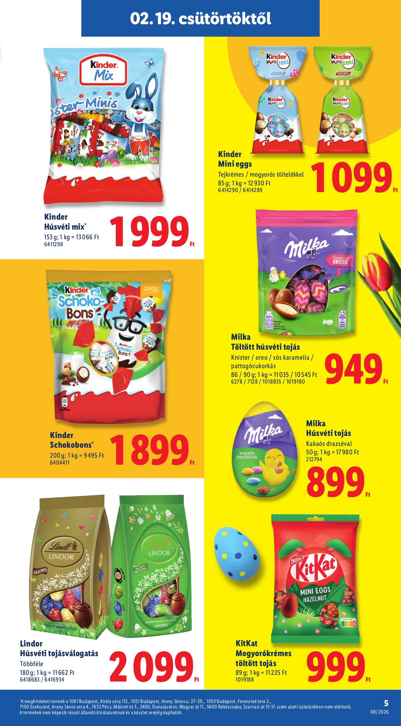 lidl - Lidl - A húsvétot megédesíteni akciós újság, érvényes 2026.02.19. - 2026.03.31. - page: 5