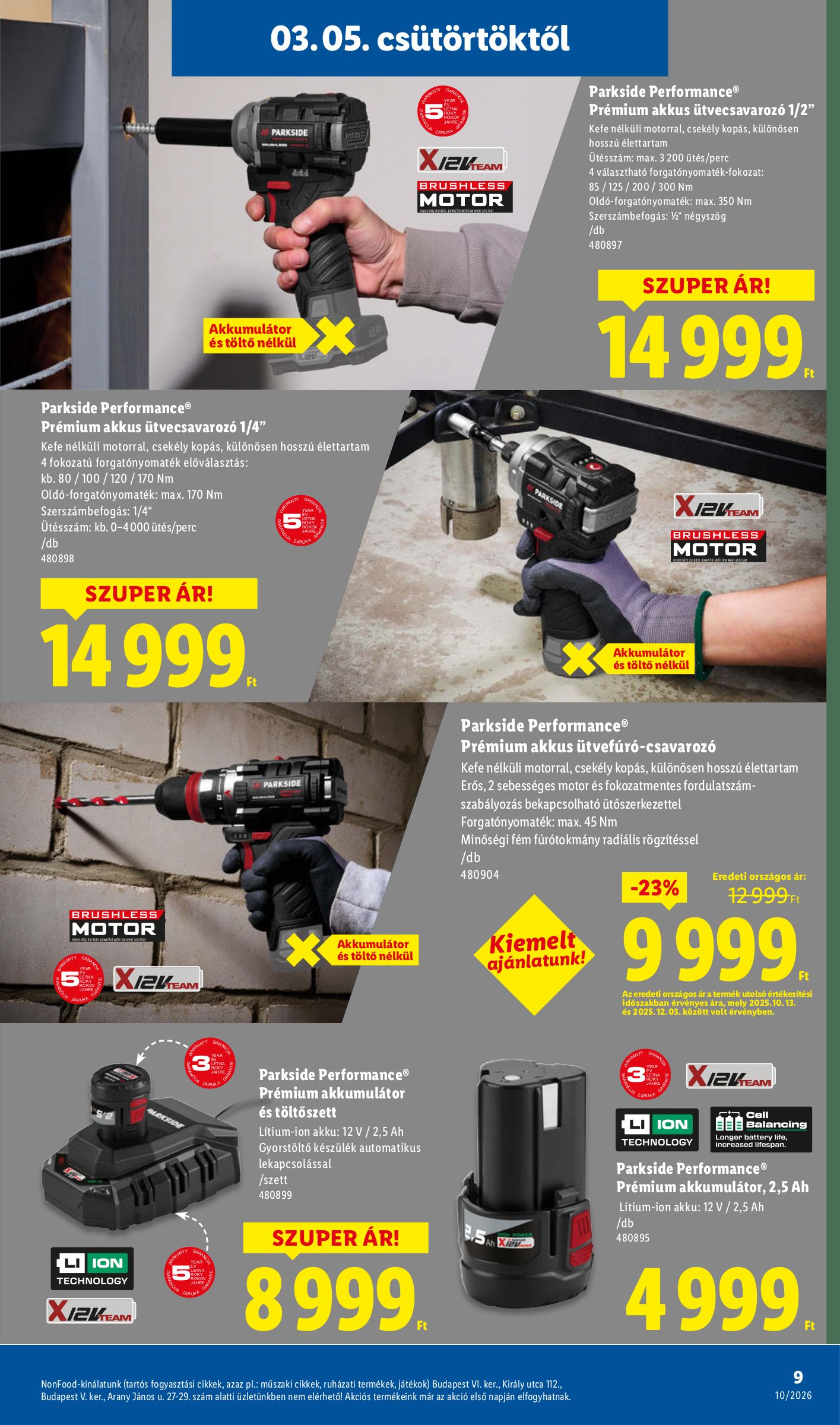 lidl - Lidl - Nonfood akciós újság, érvényes 2026.03.05. - 2026.03.11. - page: 9