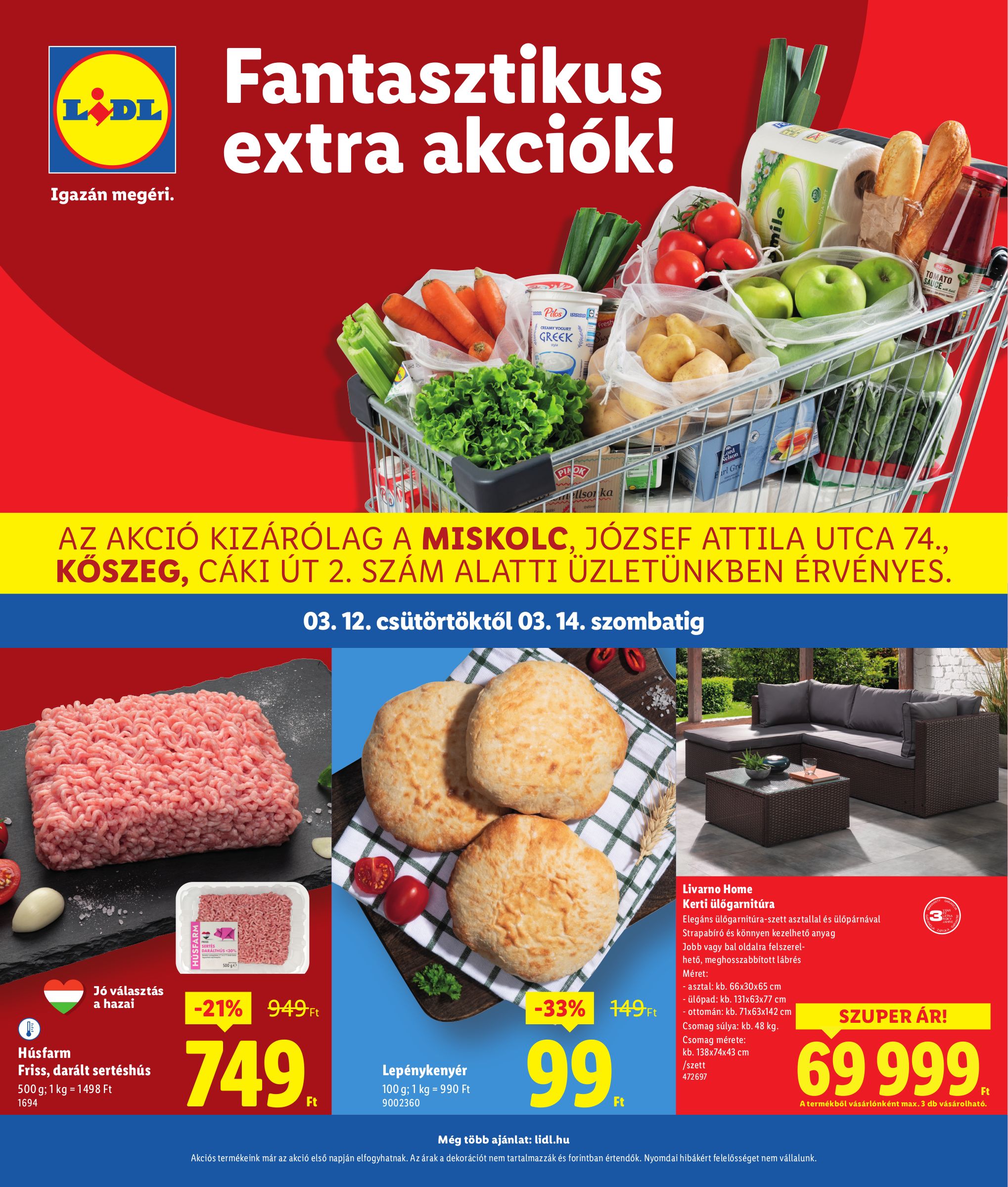 lidl - Lidl - Miskolc, Köszeg akciós újság, érvényes 2026.03.12. - 2026.03.14.