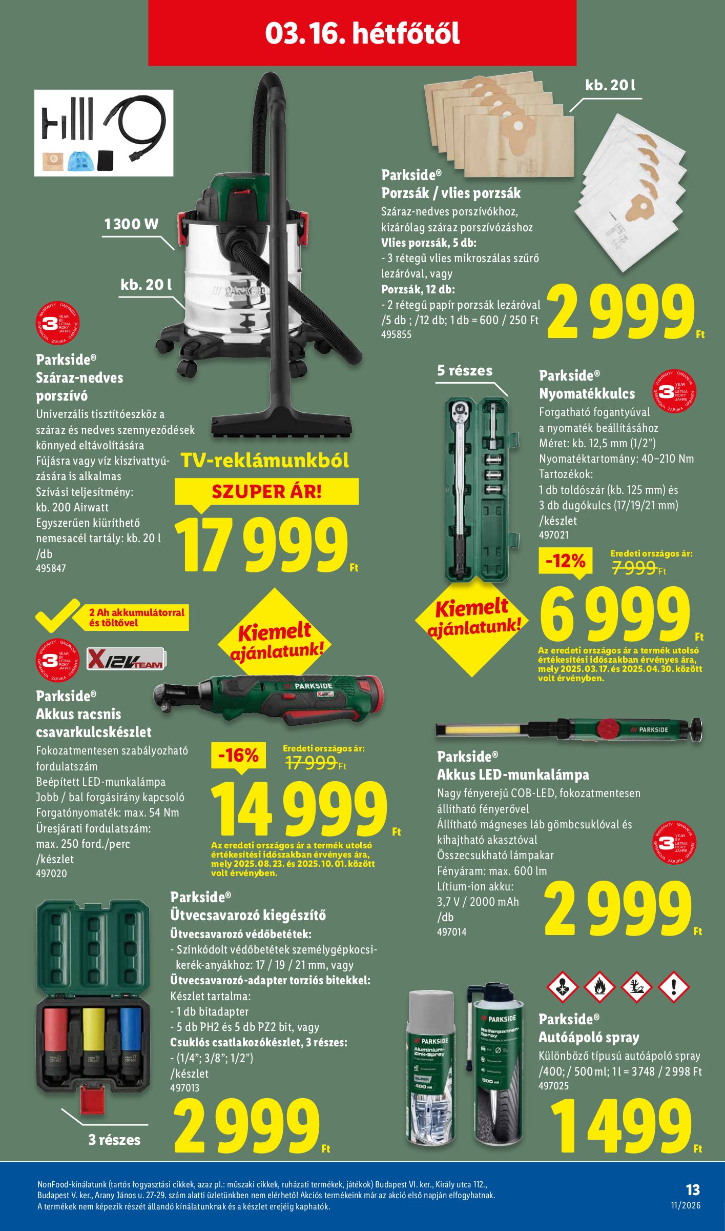 lidl - Lidl - Nonfood akciós újság, érvényes 2026.03.12. - 2026.03.18. - page: 13