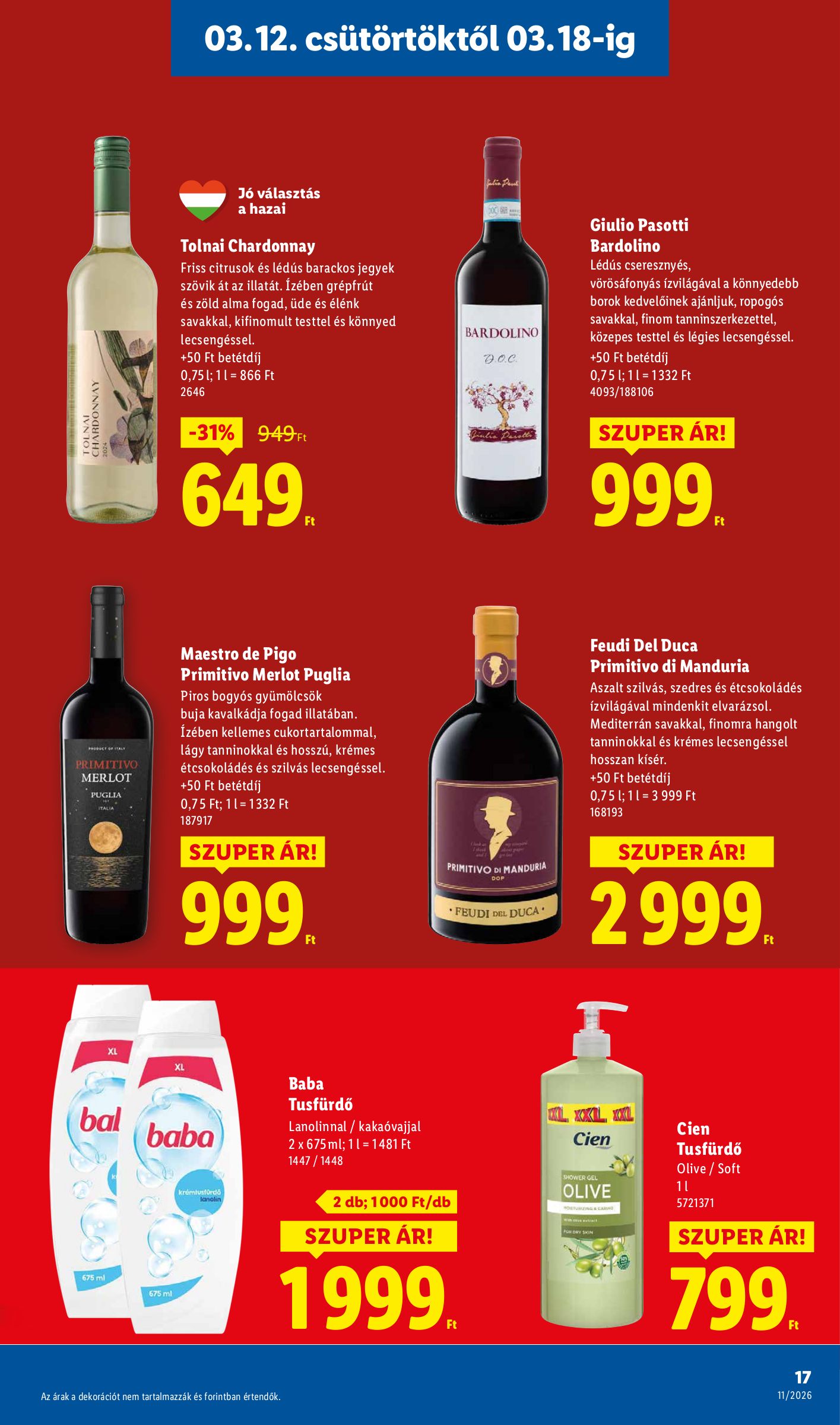 lidl - Lidl akciós újság, érvényes 2026.03.12. - 2026.03.18. - page: 17