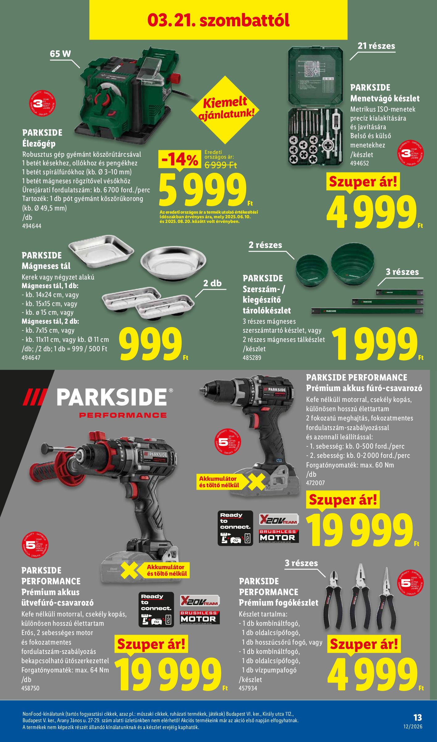 lidl - Lidl - Nonfood akciós újság, érvényes 2026.03.19. - 2026.03.25. - page: 13