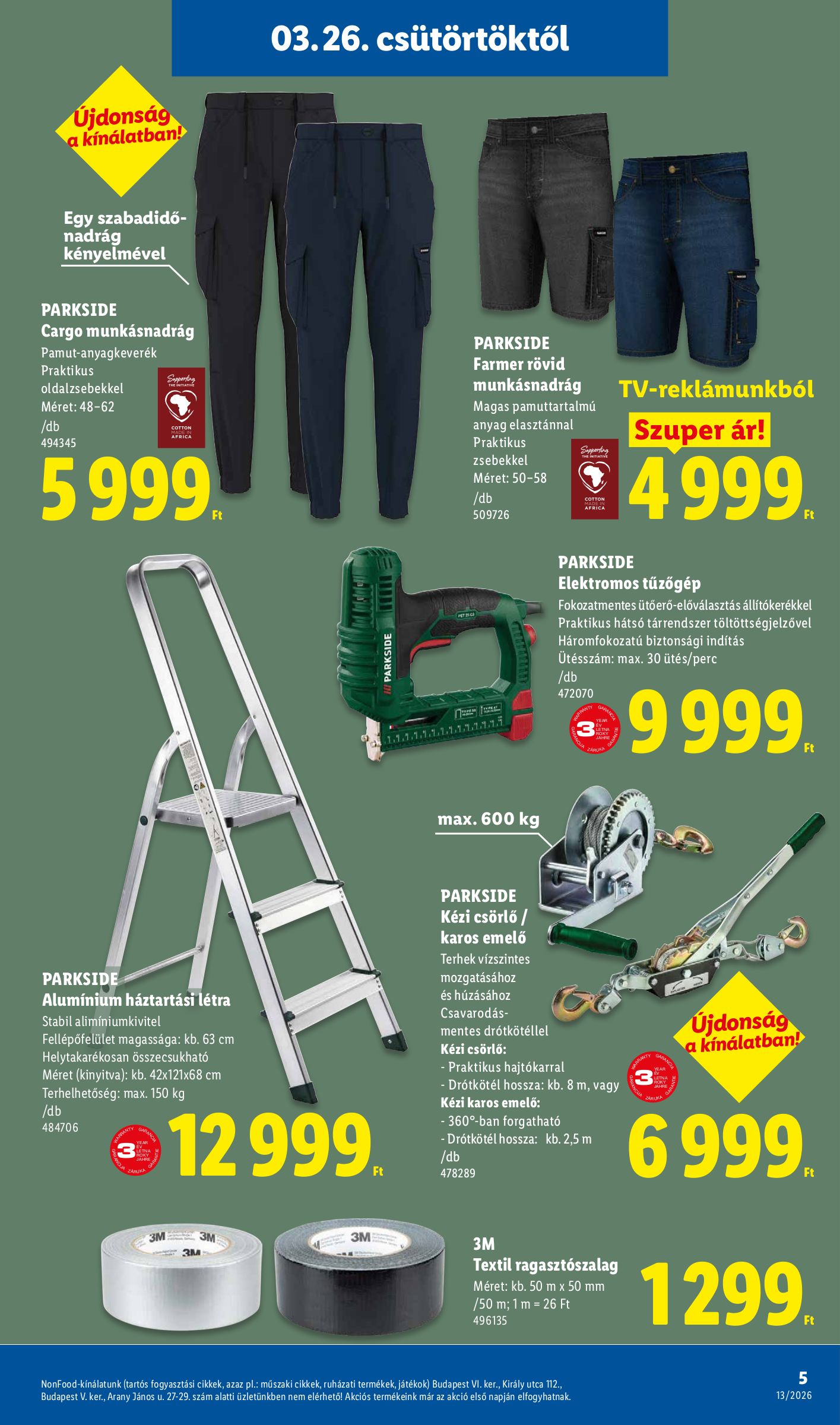 lidl - Lidl - Nonfood akciós újság, érvényes 2026.03.26. - 2026.04.01. - page: 5