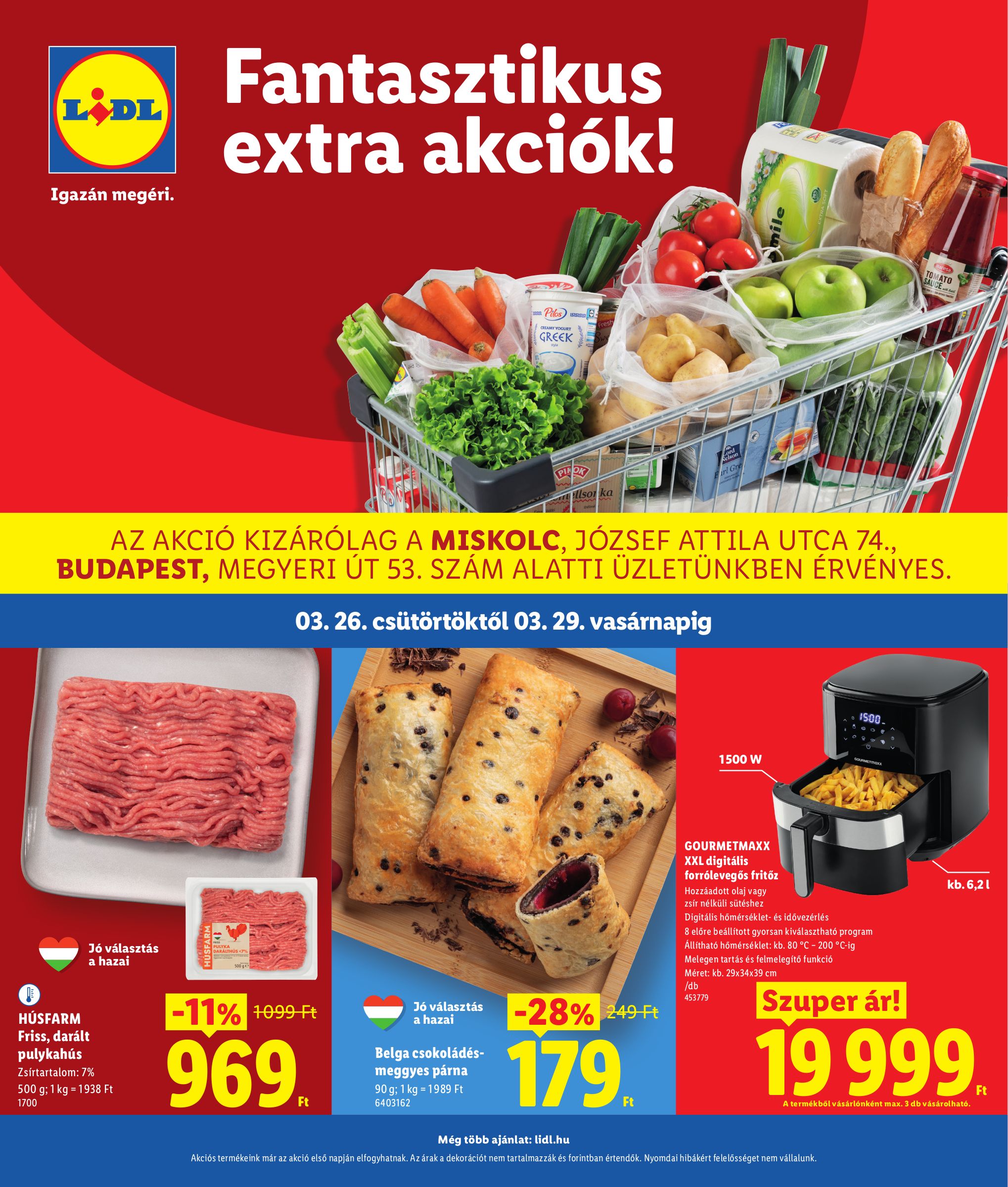 lidl - Lidl - Miskolc, Budapest akciós újság, érvényes 2026.03.26. - 2026.03.29.