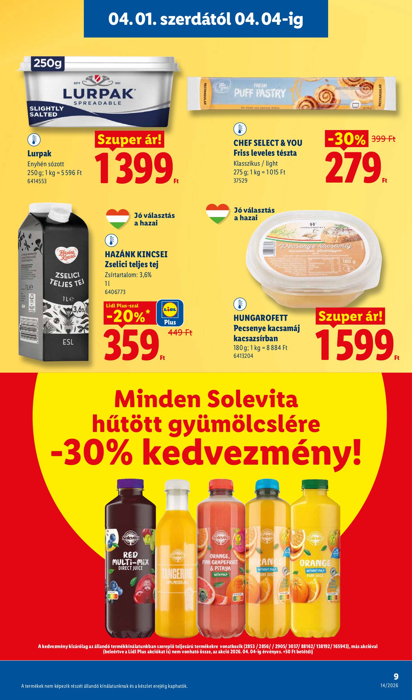 lidl - Lidl akciós újság, érvényes 2026.04.01. - 2026.04.08. - page: 9