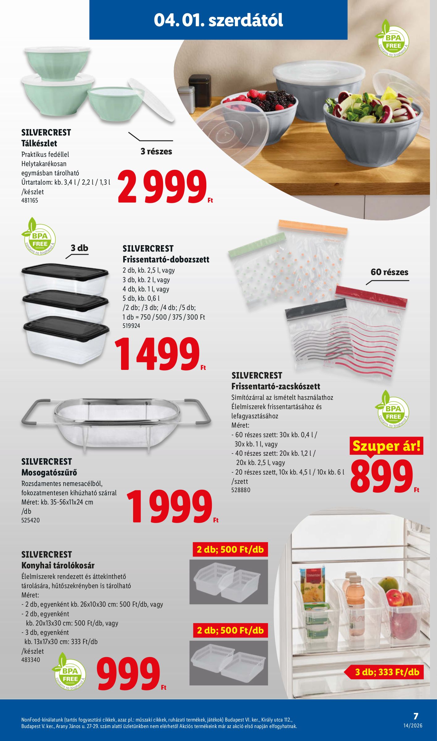 lidl - Lidl - Nonfood akciós újság, érvényes 2026.04.01. - 2026.04.08. - page: 7