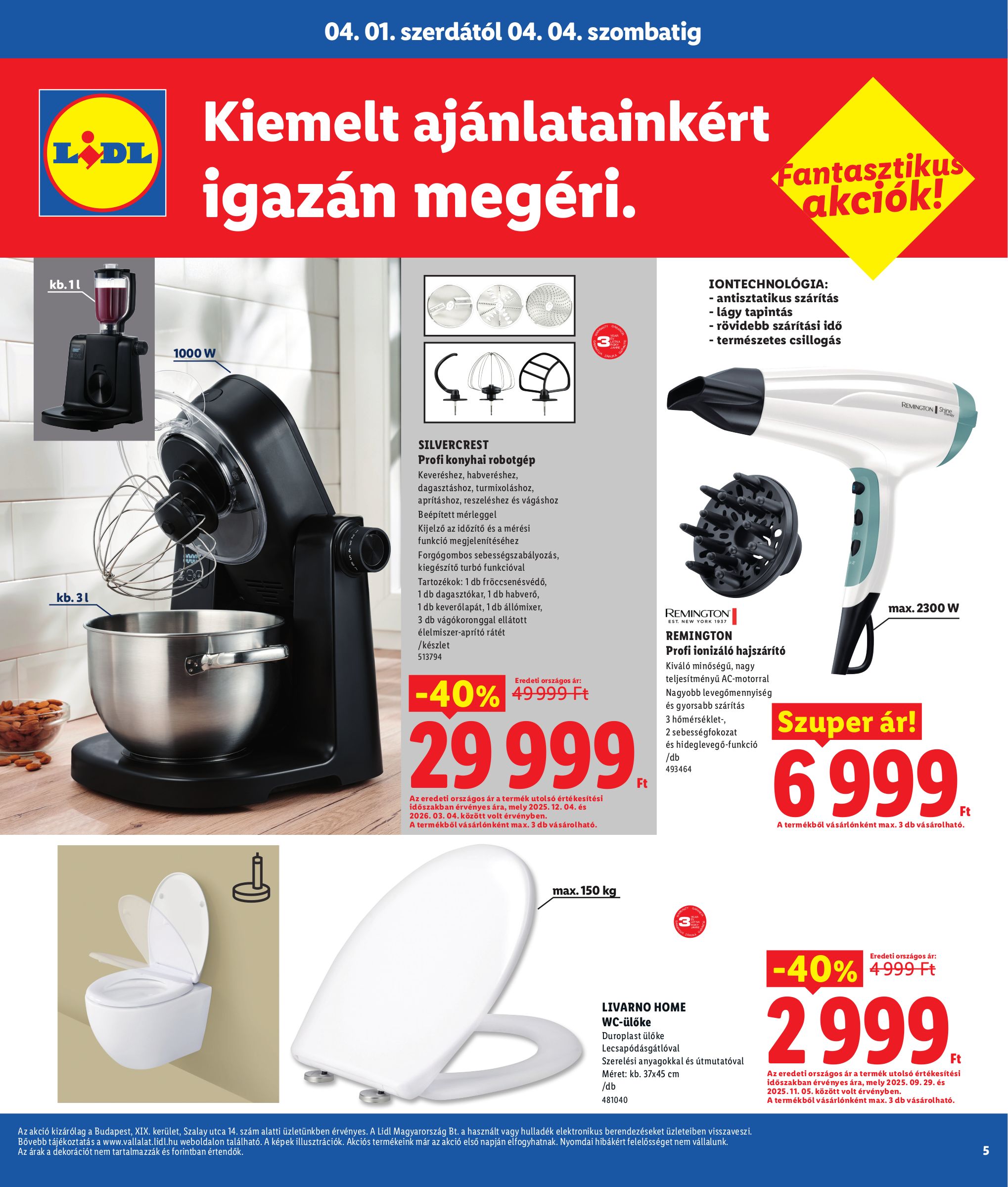 lidl - Lidl - Budapest akciós újság, érvényes 2026.04.01. - 2026.04.04. - page: 5