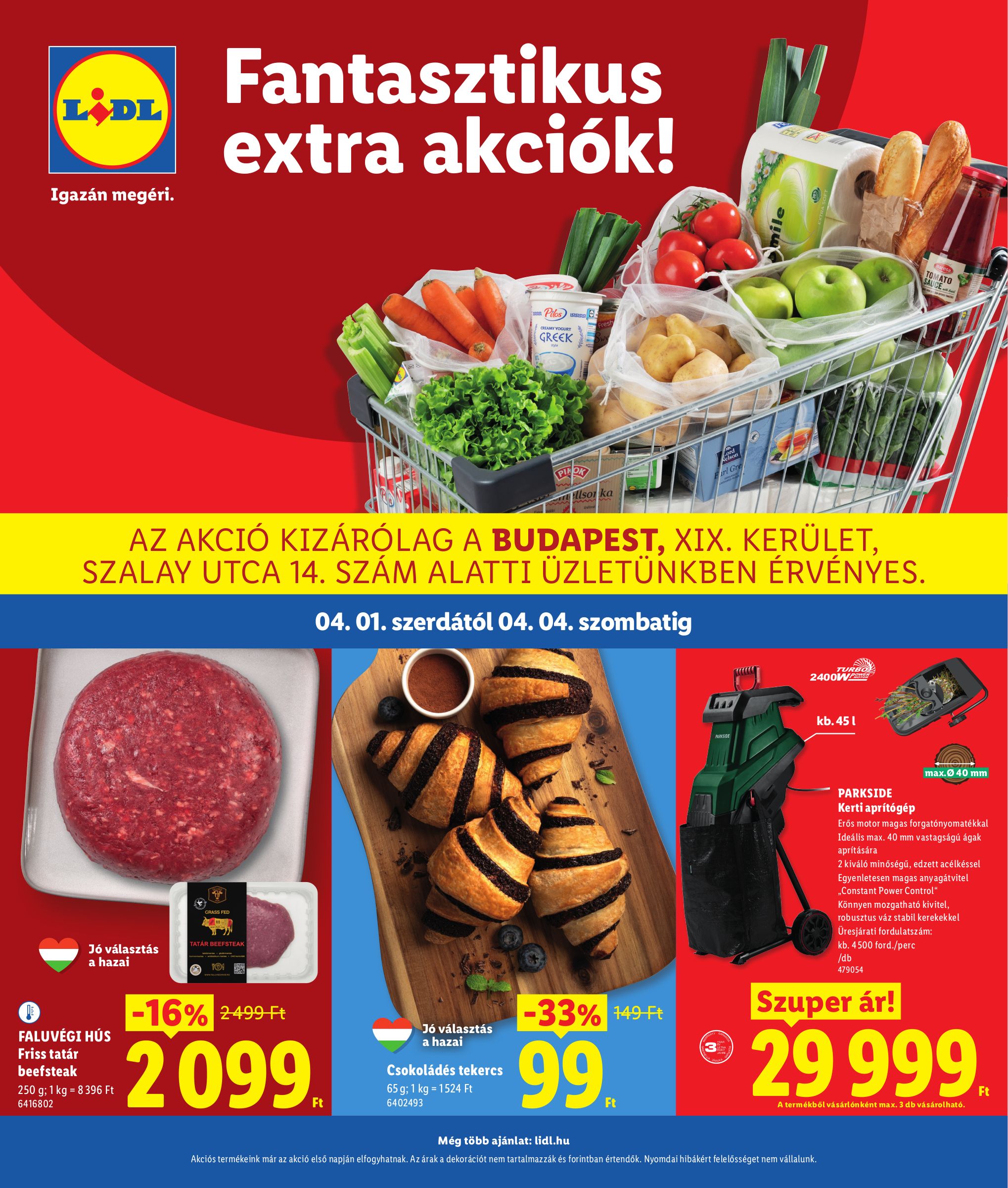 lidl - Lidl - Budapest akciós újság, érvényes 2026.04.01. - 2026.04.04.