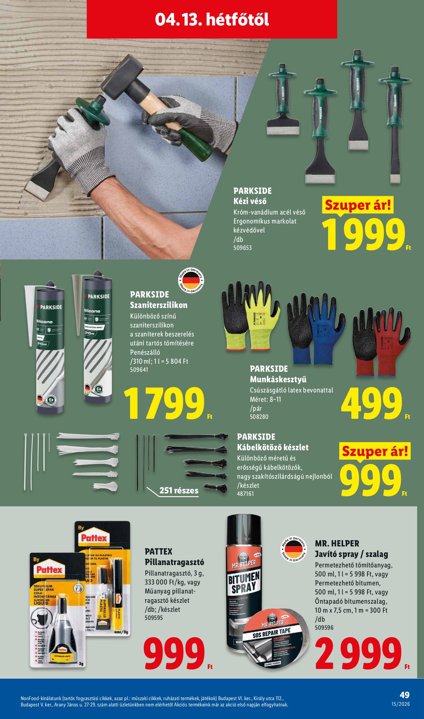 lidl - Lidl akciós újság, érvényes 2026.04.09. - 2026.04.15. - page: 49