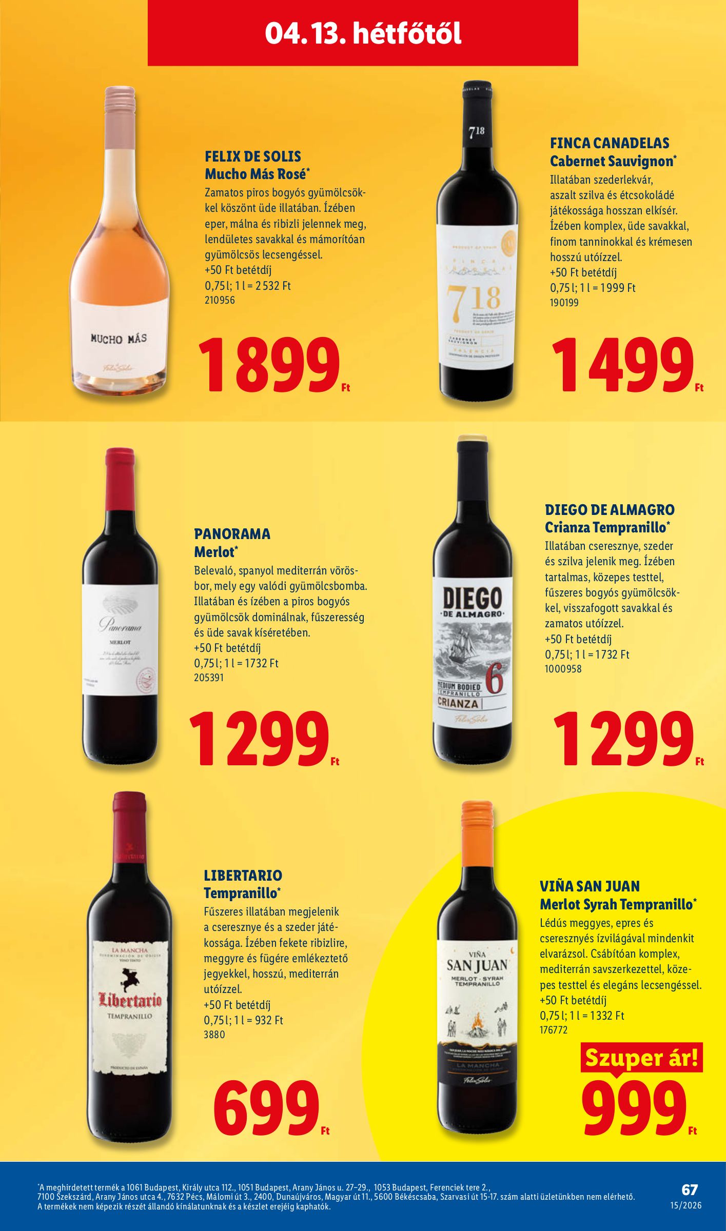 lidl - Lidl akciós újság, érvényes 2026.04.09. - 2026.04.15. - page: 67