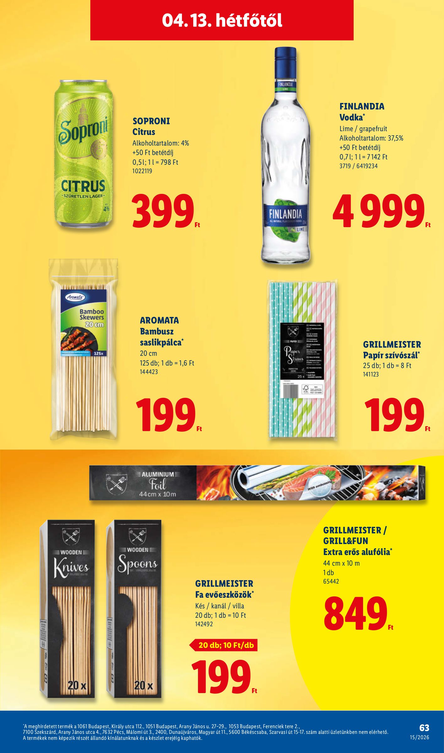 lidl - Lidl akciós újság, érvényes 2026.04.09. - 2026.04.15. - page: 63