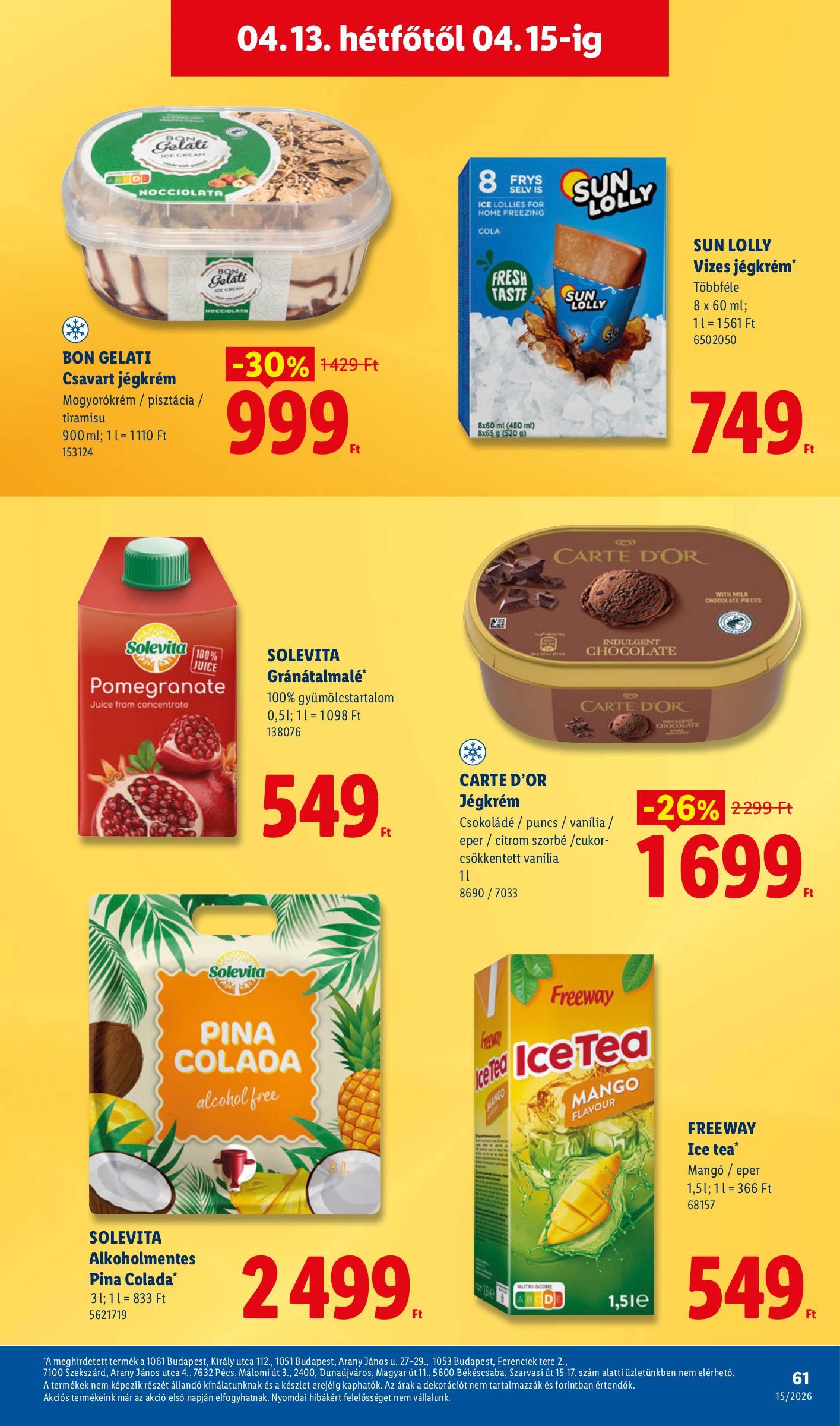 lidl - Lidl akciós újság, érvényes 2026.04.09. - 2026.04.15. - page: 61