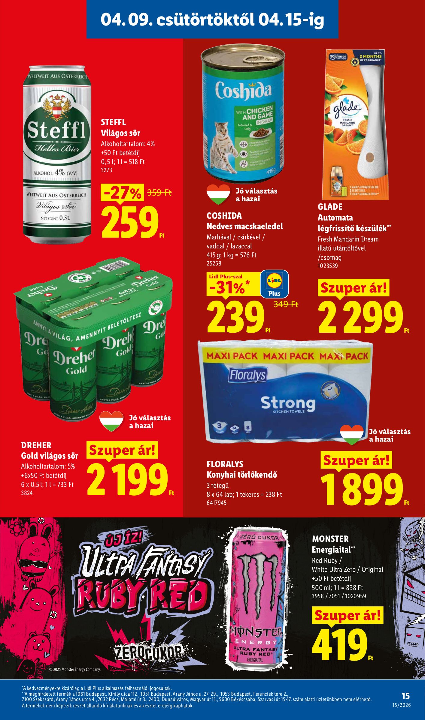 lidl - Lidl akciós újság, érvényes 2026.04.09. - 2026.04.15. - page: 15