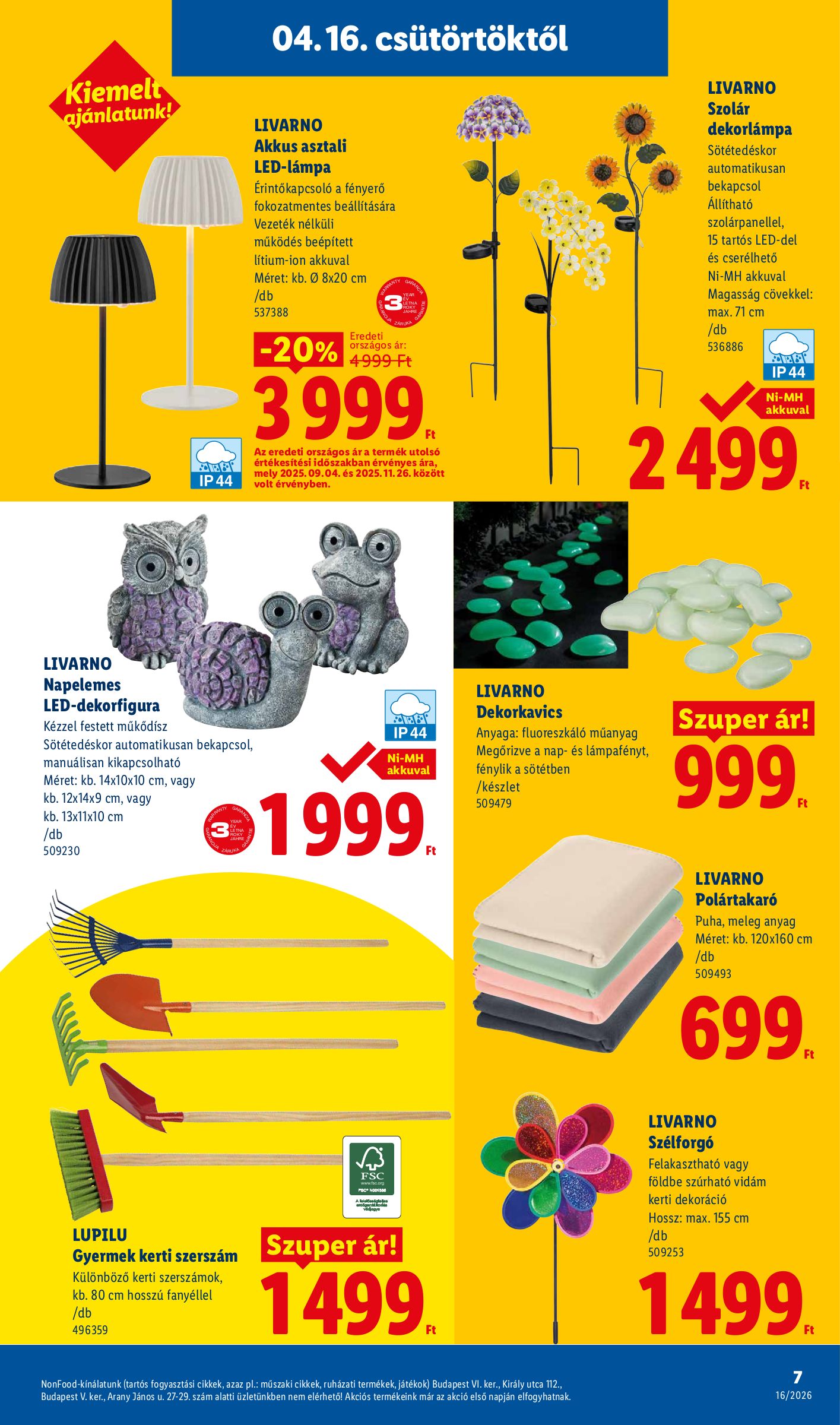lidl - Lidl - Nonfood hirdetmény a következő hétre csütörtöktől 2026.04.16.-tól szerdától 2026.04.22.-ig - page: 7