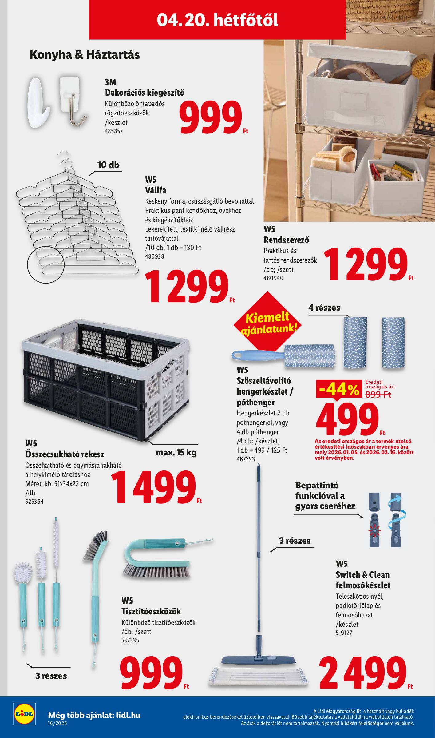 lidl - Aktuális Lidl szórólap érvényes csütörtöktől 2026.04.16.-től szerdától 2026.04.22.-ig - page: 44