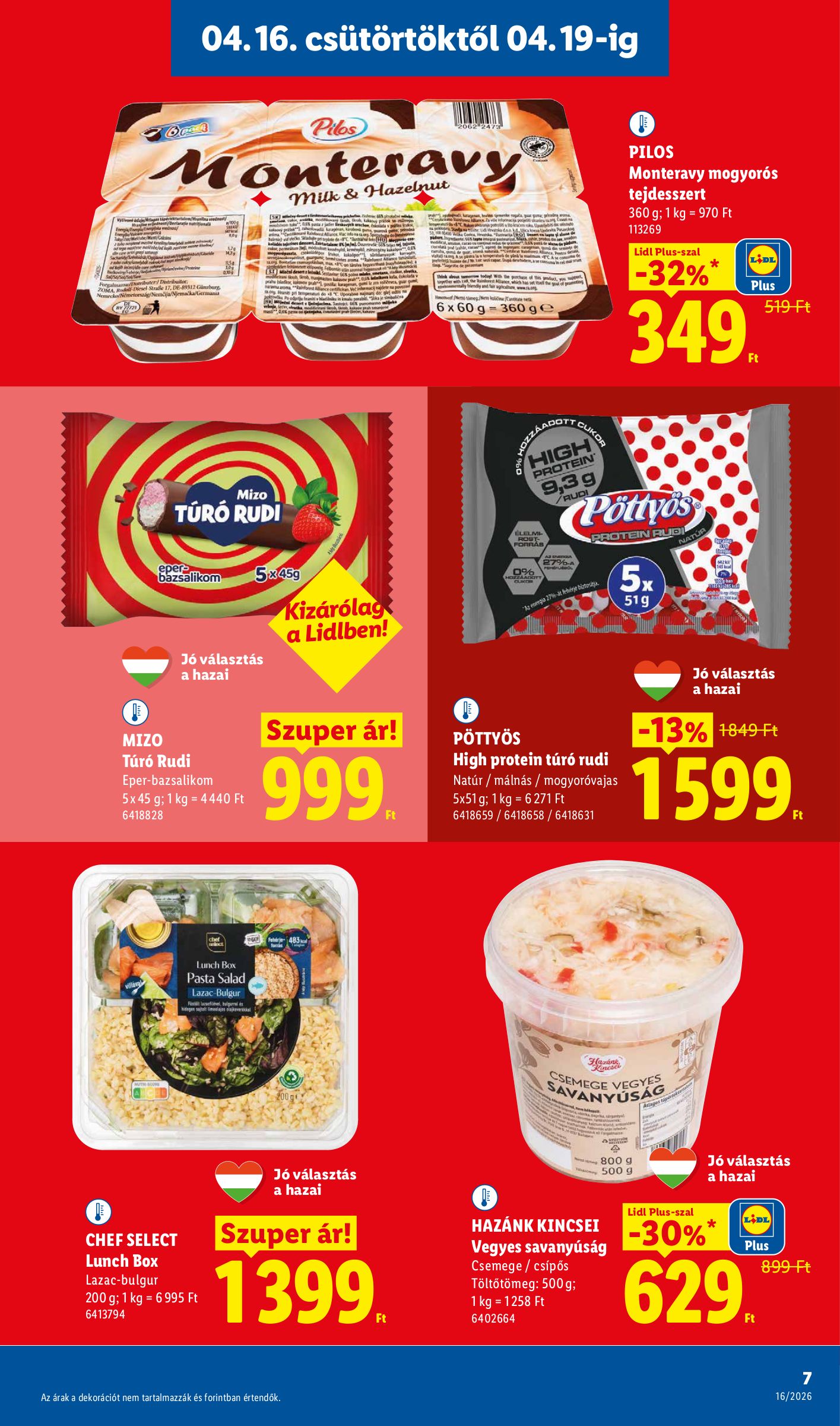 lidl - Aktuális Lidl szórólap érvényes csütörtöktől 2026.04.16.-től szerdától 2026.04.22.-ig - page: 7