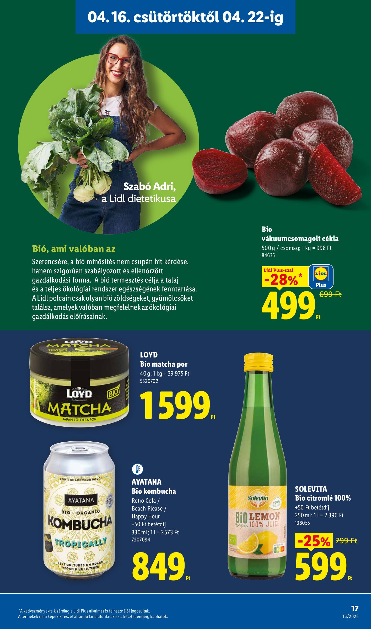 lidl - Aktuális Lidl szórólap érvényes csütörtöktől 2026.04.16.-től szerdától 2026.04.22.-ig - page: 17