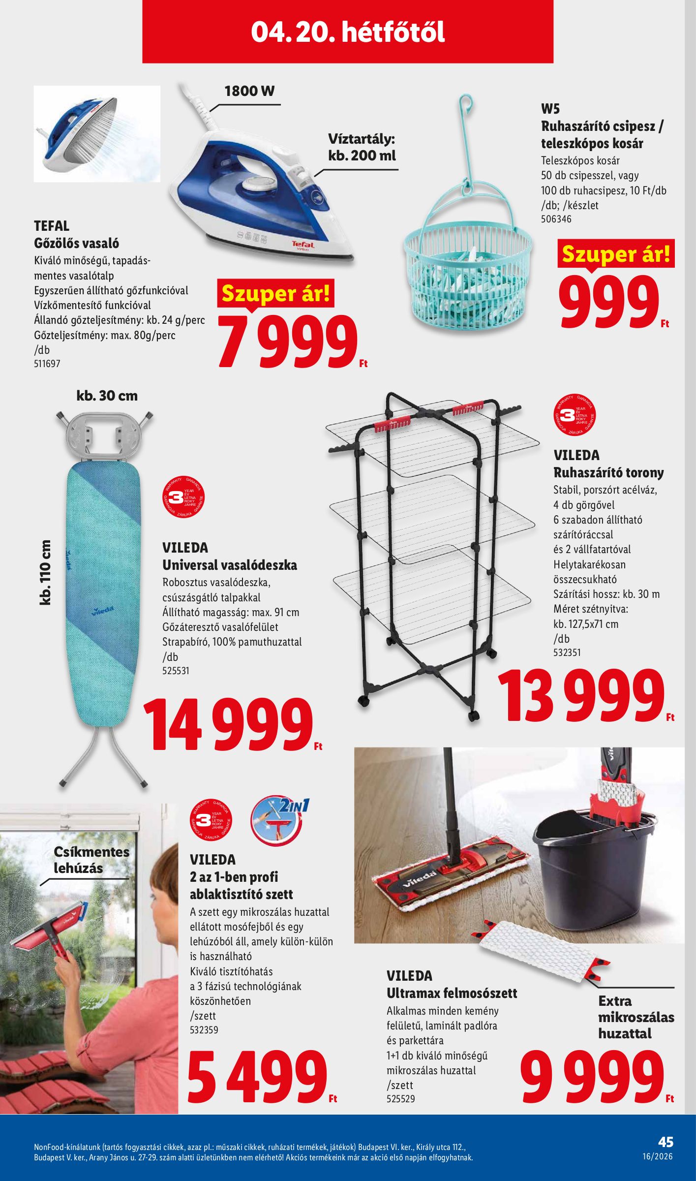 lidl - Aktuális Lidl szórólap érvényes csütörtöktől 2026.04.16.-től szerdától 2026.04.22.-ig - page: 45
