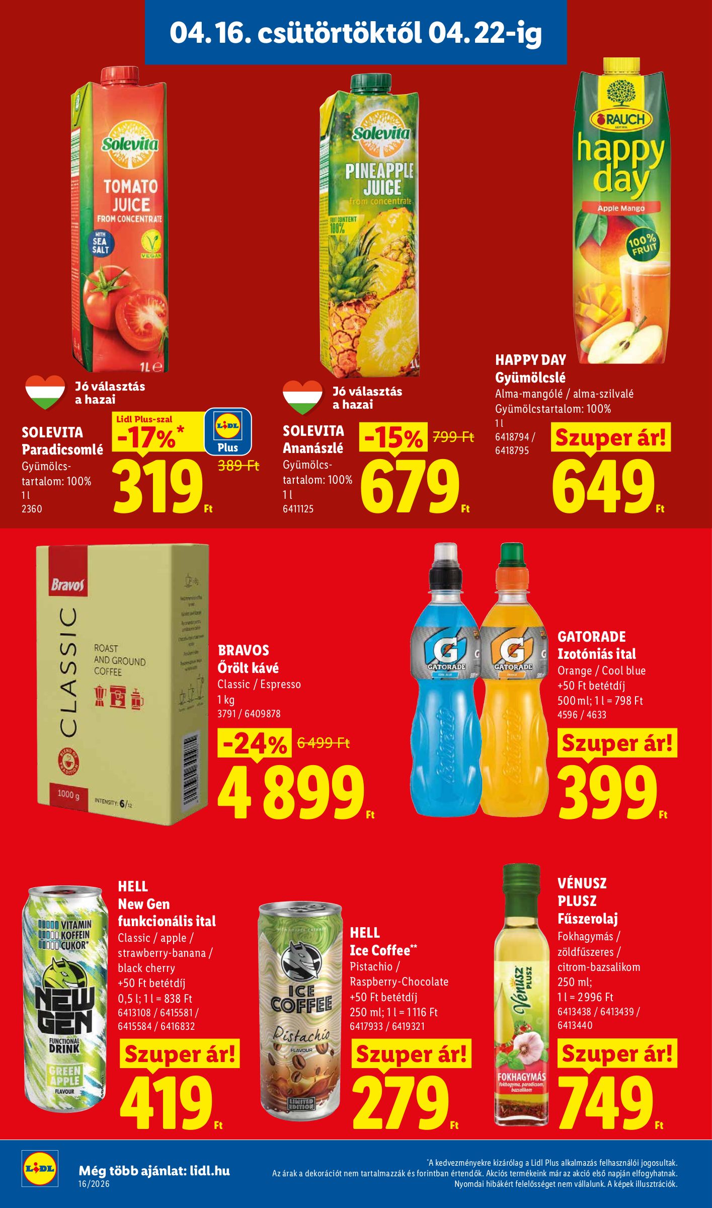 lidl - Aktuális Lidl szórólap érvényes csütörtöktől 2026.04.16.-től szerdától 2026.04.22.-ig - page: 10