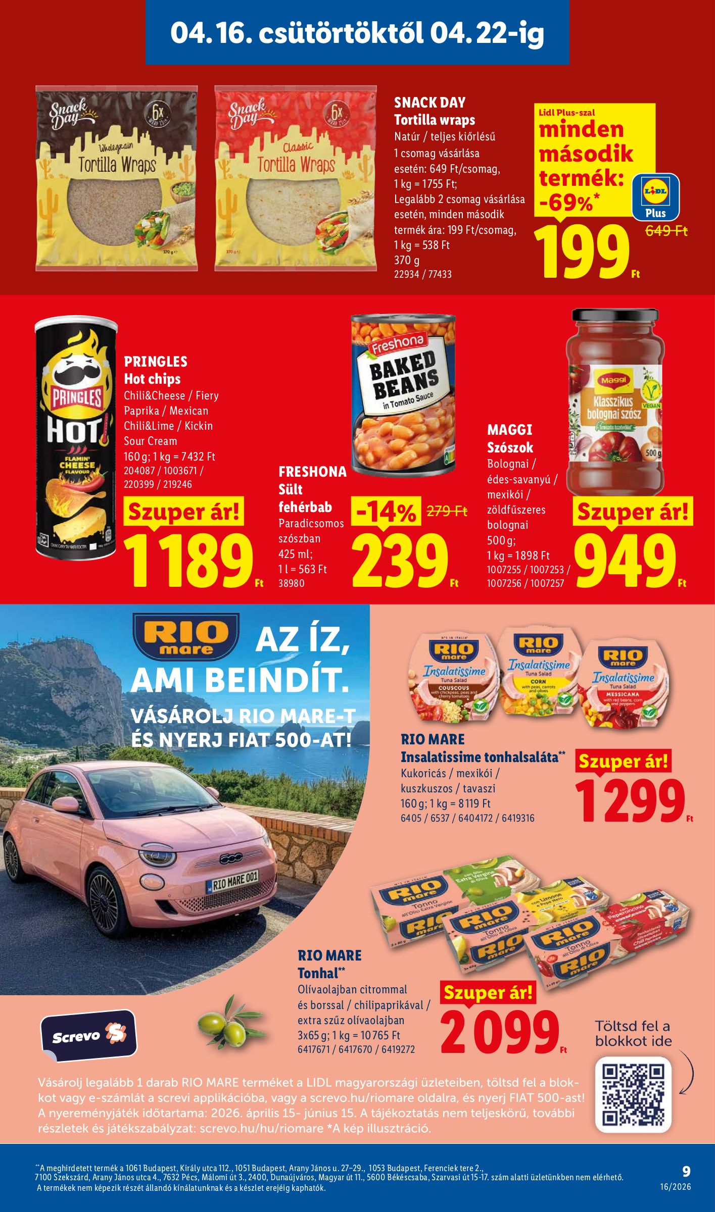 lidl - Aktuális Lidl szórólap érvényes csütörtöktől 2026.04.16.-től szerdától 2026.04.22.-ig - page: 9