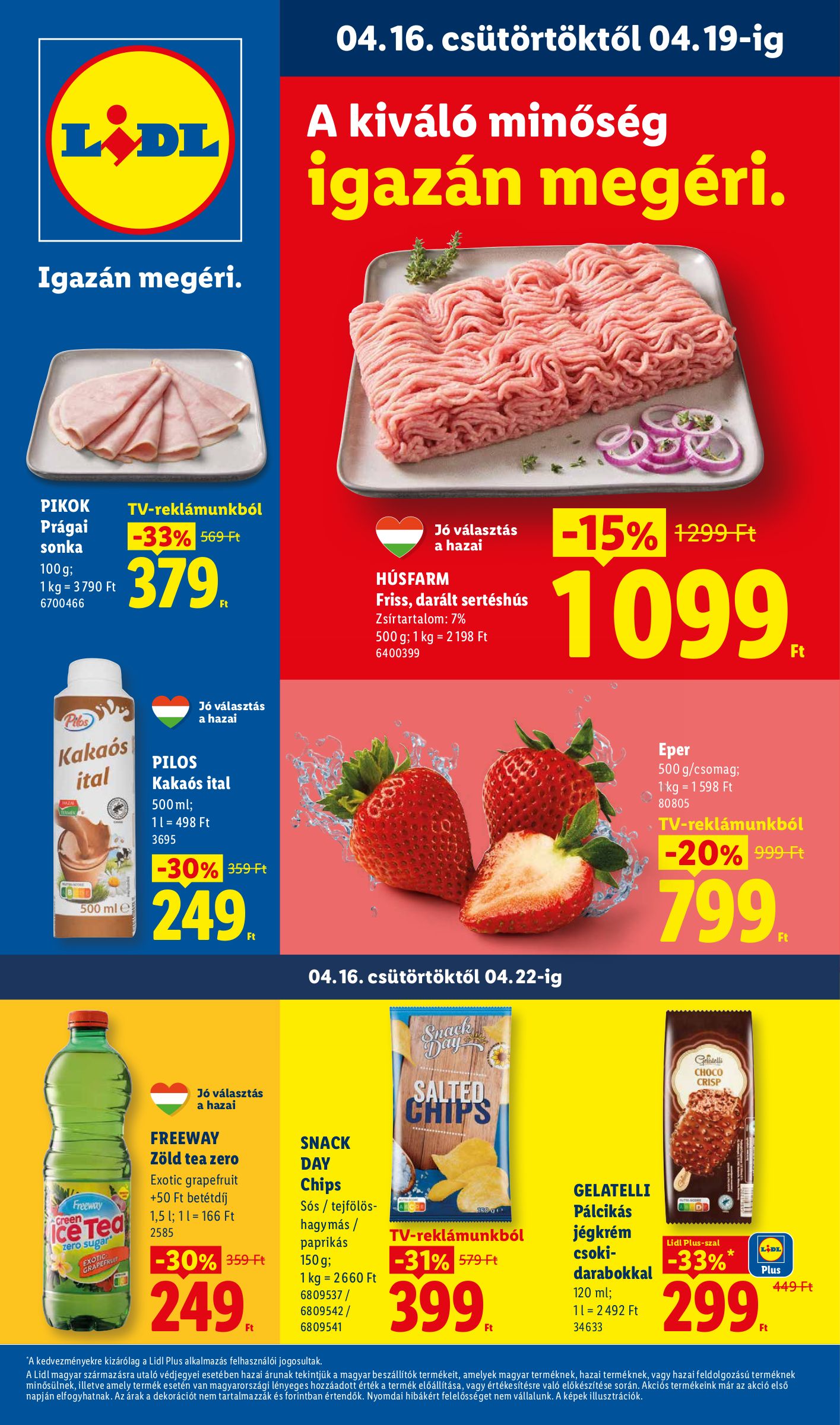 lidl - Aktuális Lidl szórólap érvényes csütörtöktől 2026.04.16.-től szerdától 2026.04.22.-ig - page: 1