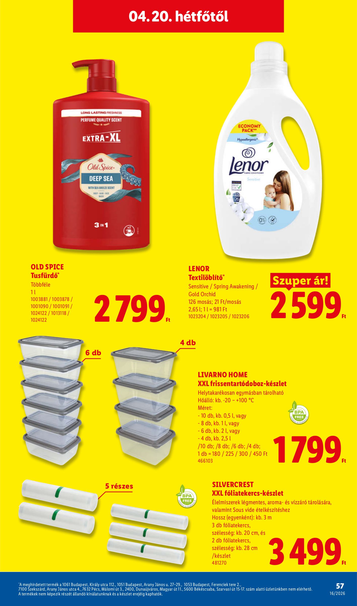 lidl - Aktuális Lidl szórólap érvényes csütörtöktől 2026.04.16.-től szerdától 2026.04.22.-ig - page: 57