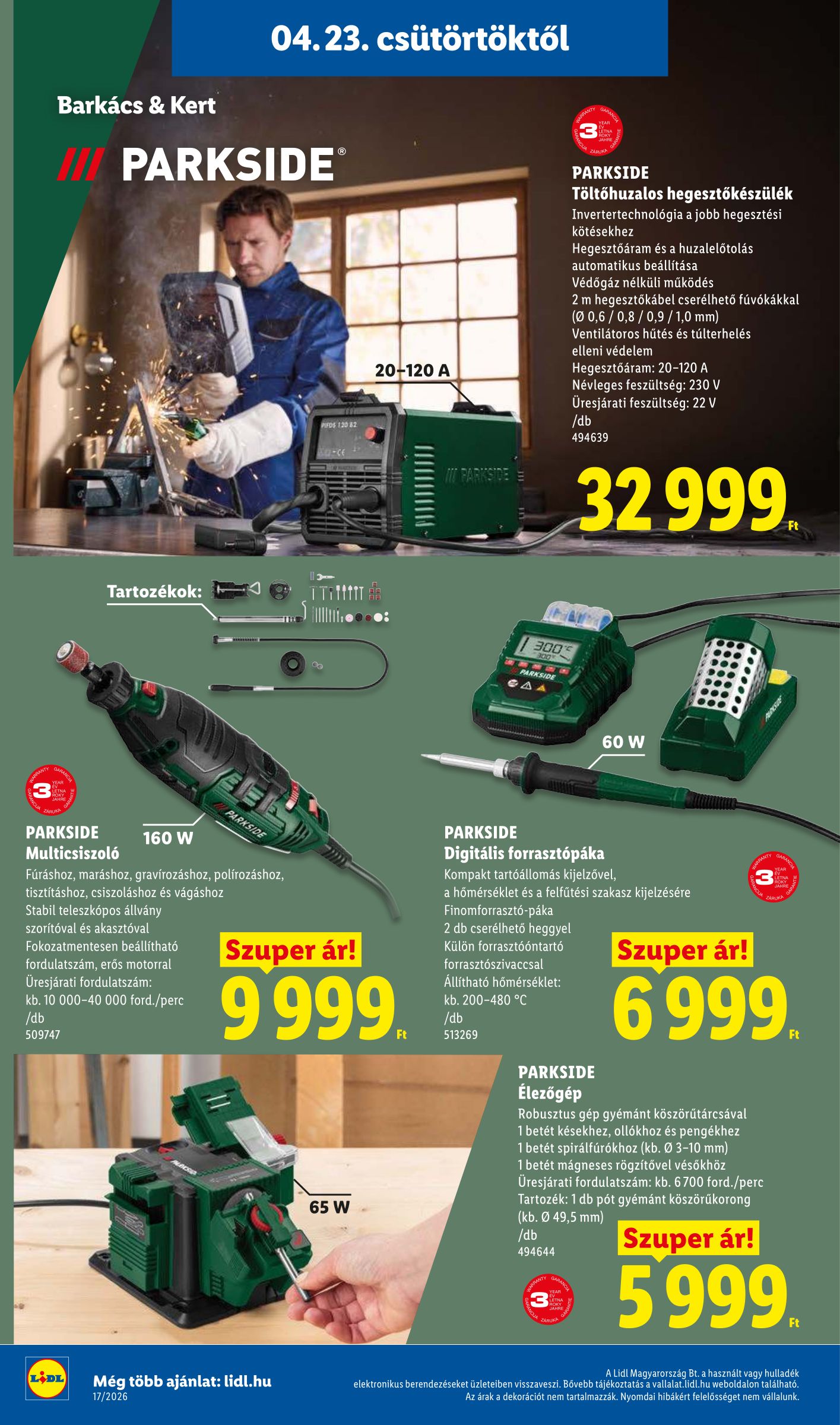 lidl - Lidl hirdetmény a következő hétre csütörtöktől 2026.04.23.-tól szerdától 2026.04.29.-ig - page: 32