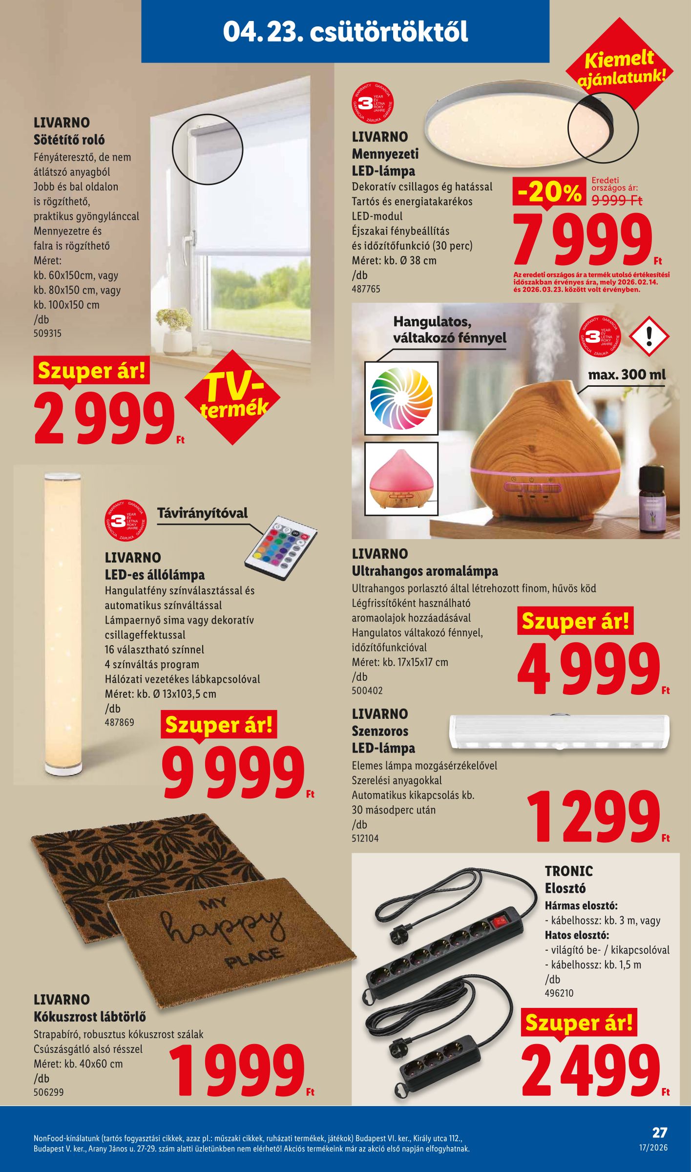 lidl - Lidl hirdetmény a következő hétre csütörtöktől 2026.04.23.-tól szerdától 2026.04.29.-ig - page: 27